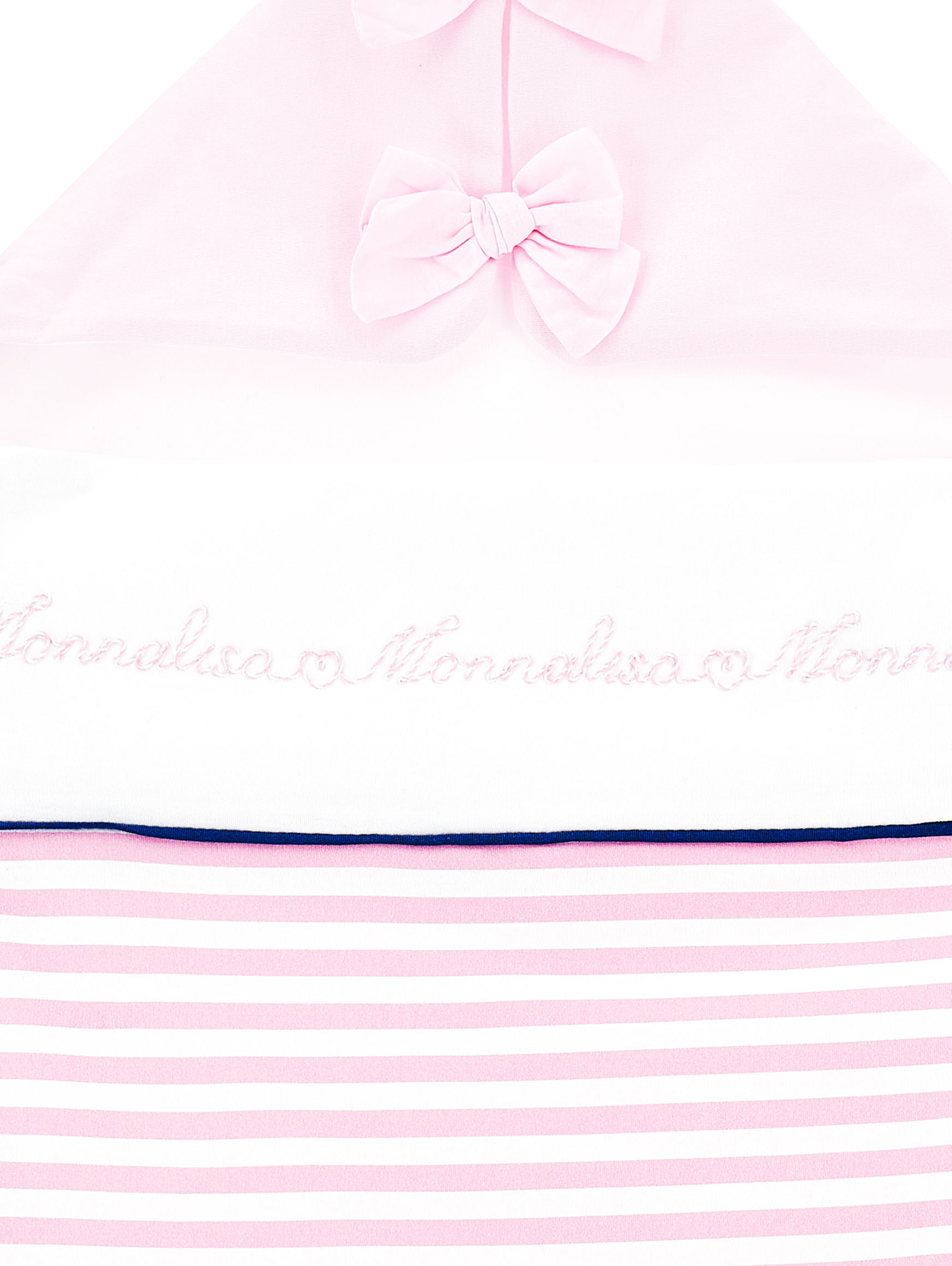 Shop Monnalisa Marine Sleeping Bag In White + Rosa Fairytale
