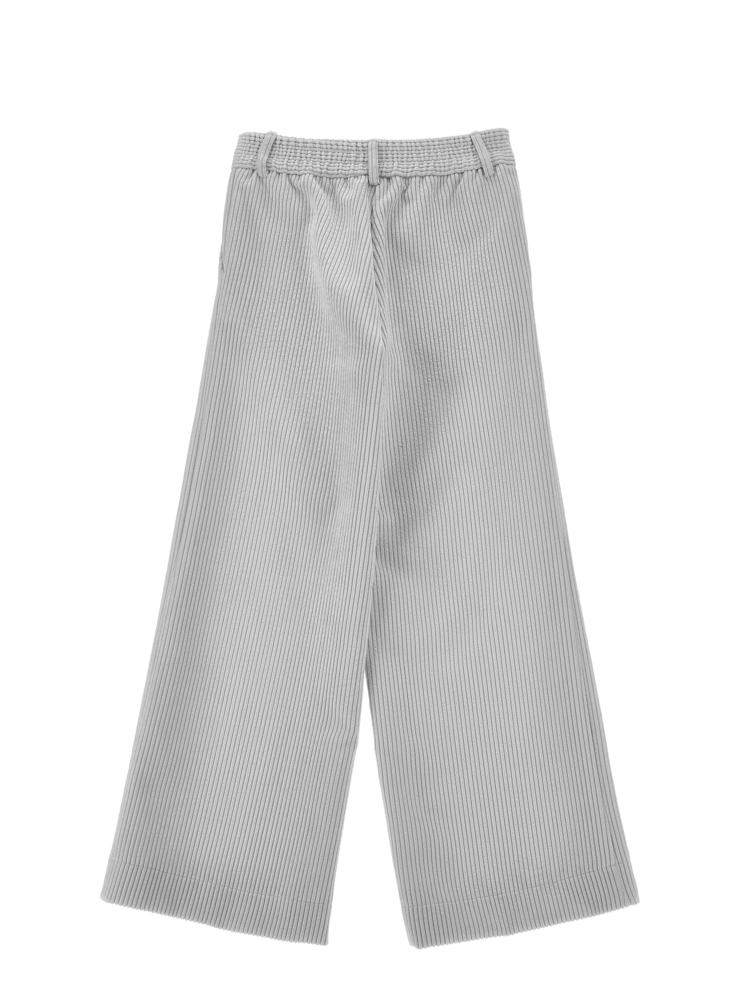 Monnalisa Velvet Corduroy Trousers In Grey