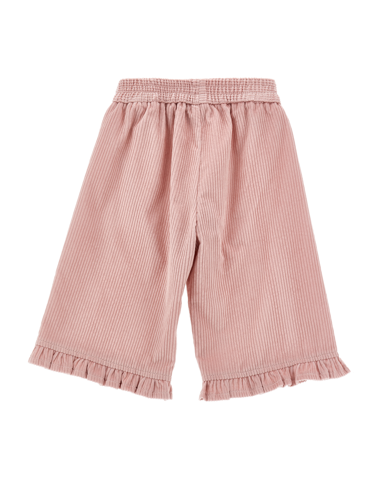 Monnalisa Heart Ruffle Trousers In Pink