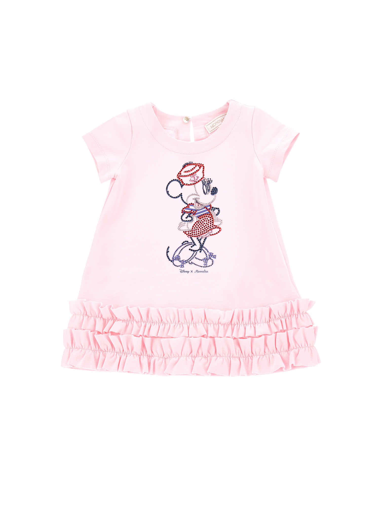 Monnalisa Kids'   Minnie Mouse Fleece Dress In Rosa Fairy Tale