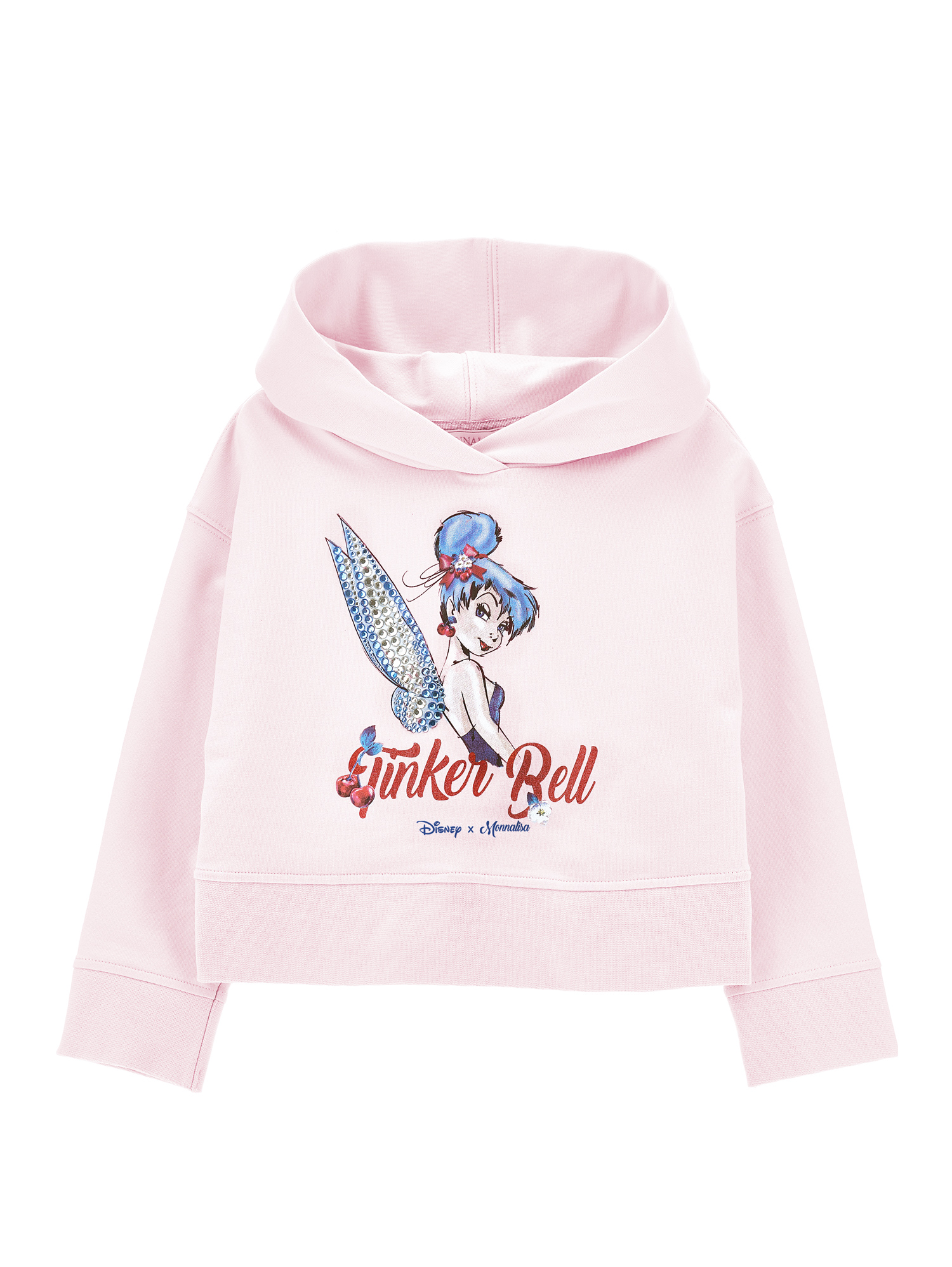 Monnalisa Kids'   Tinkerbell Sweatshirt In Rosa Fairy Tale