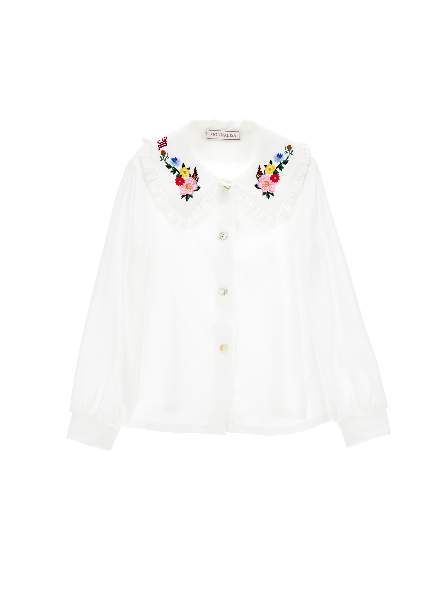 Monnalisa Camicia viscosa ricamata