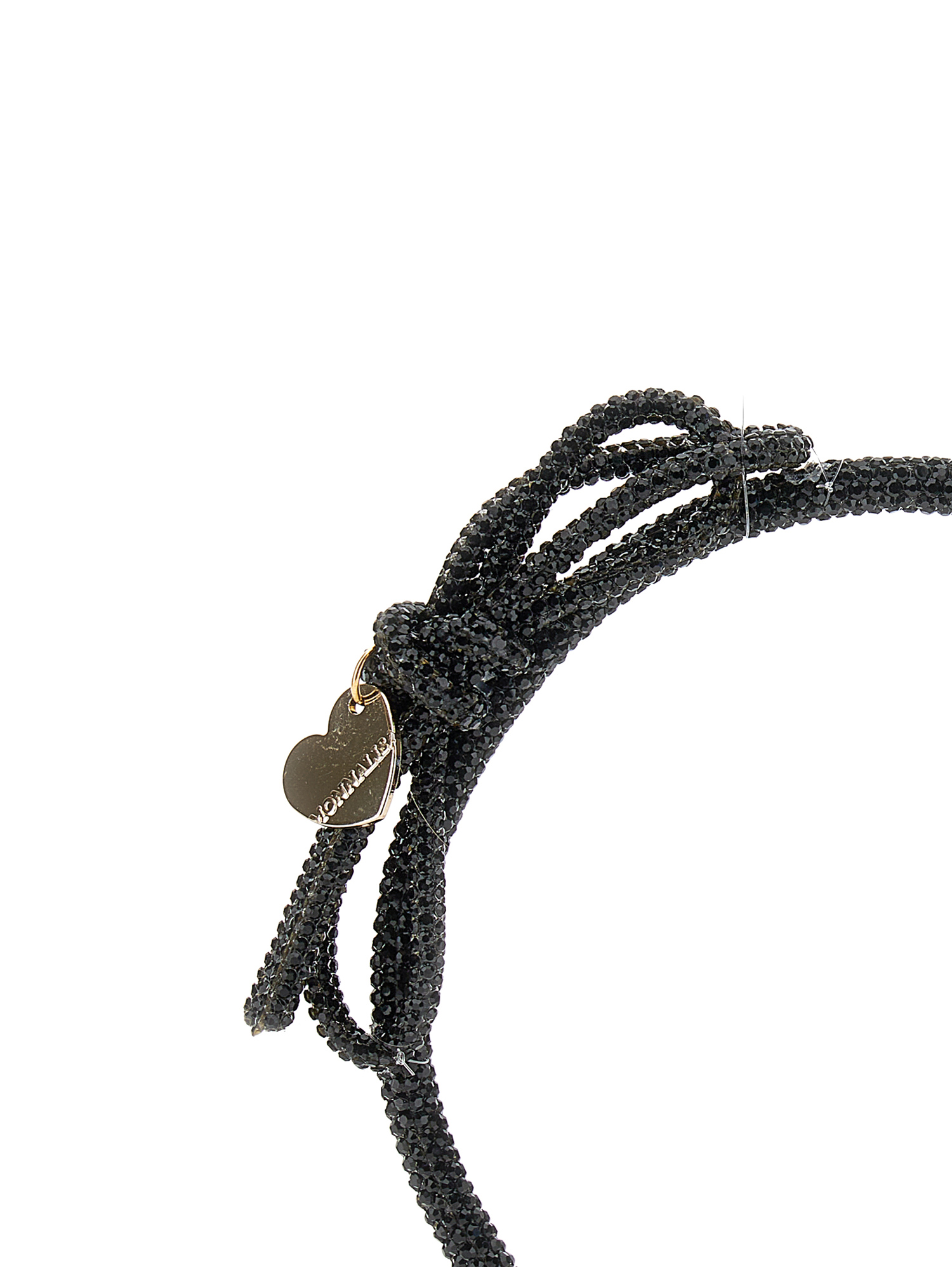 Monnalisa Rhinestone Knit Headband In Black