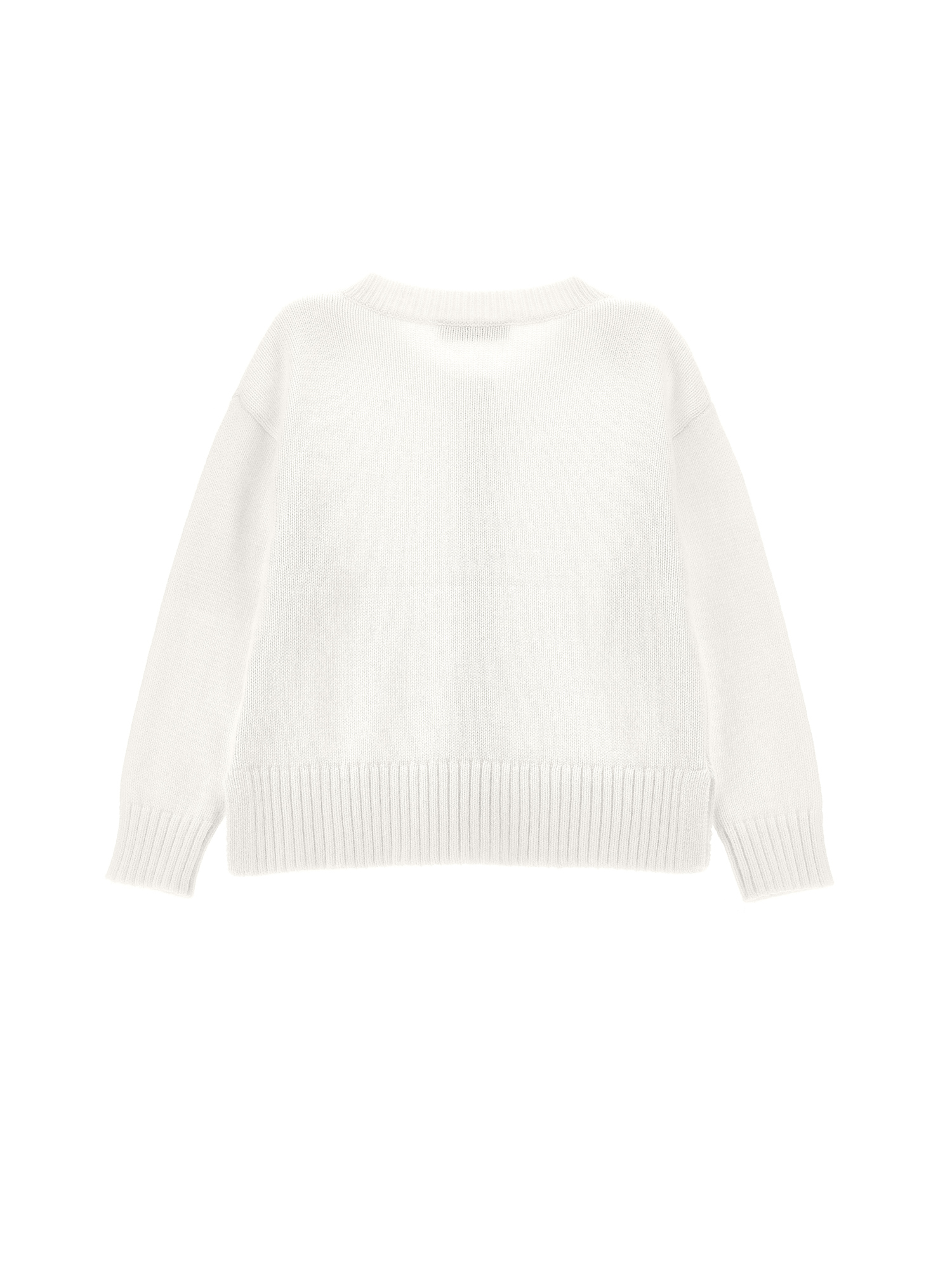 Monnalisa Soft Knit Cardigan In Cream