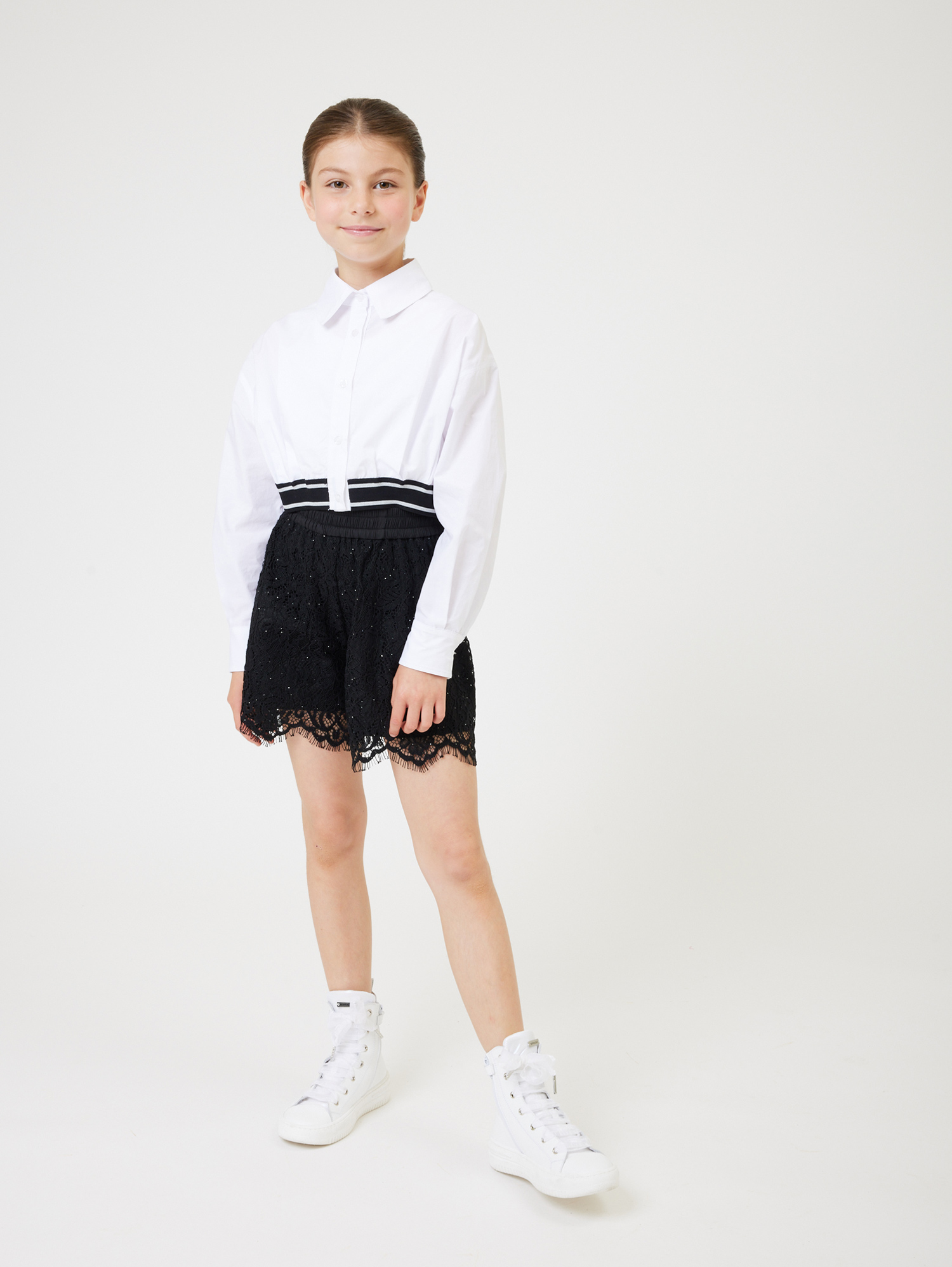 Monnalisa Lace Shorts In Black