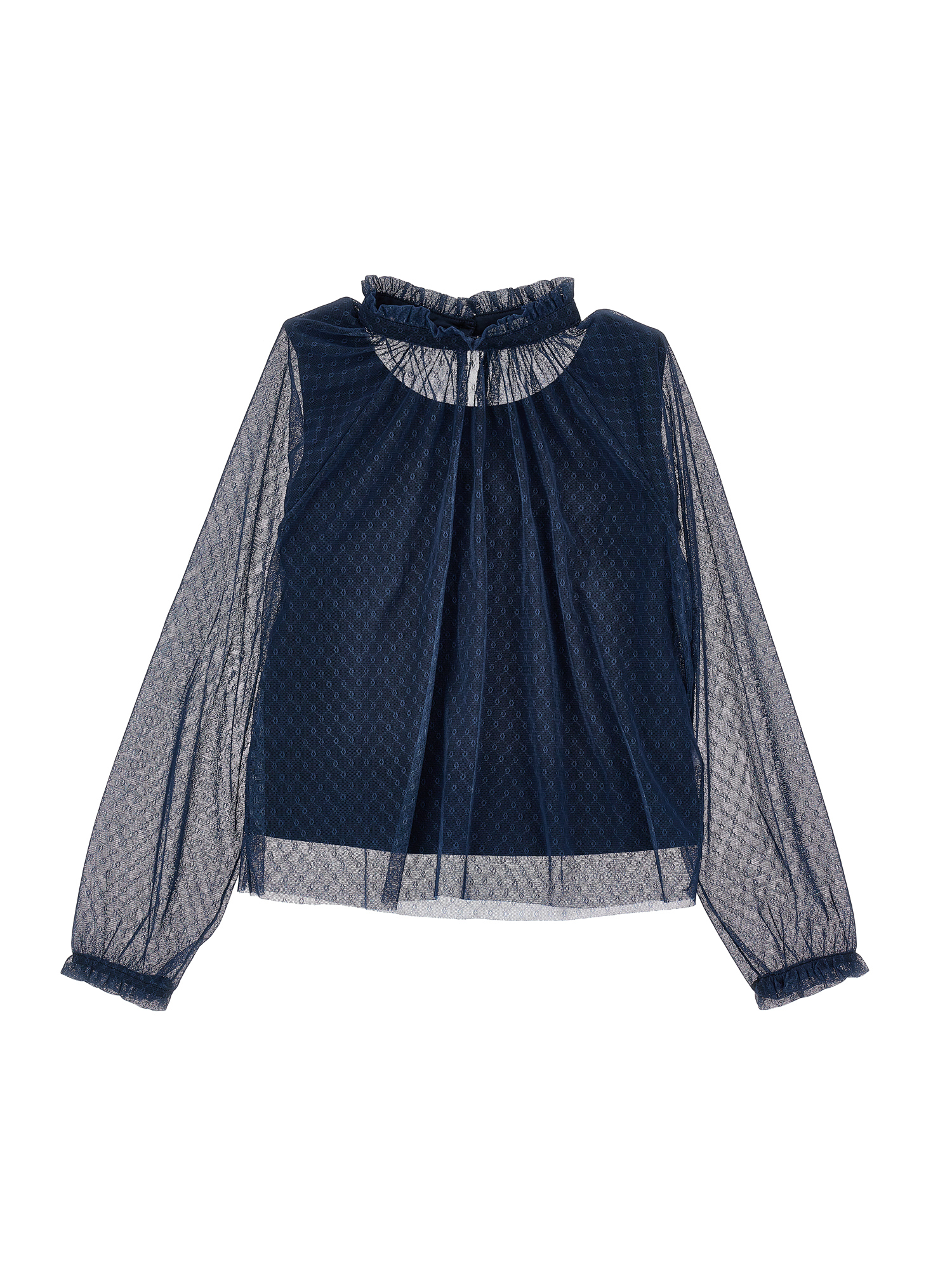Philosophy Di Lorenzo Serafini Philosophy Kids  Plumetis Tulle Blouse In Blue