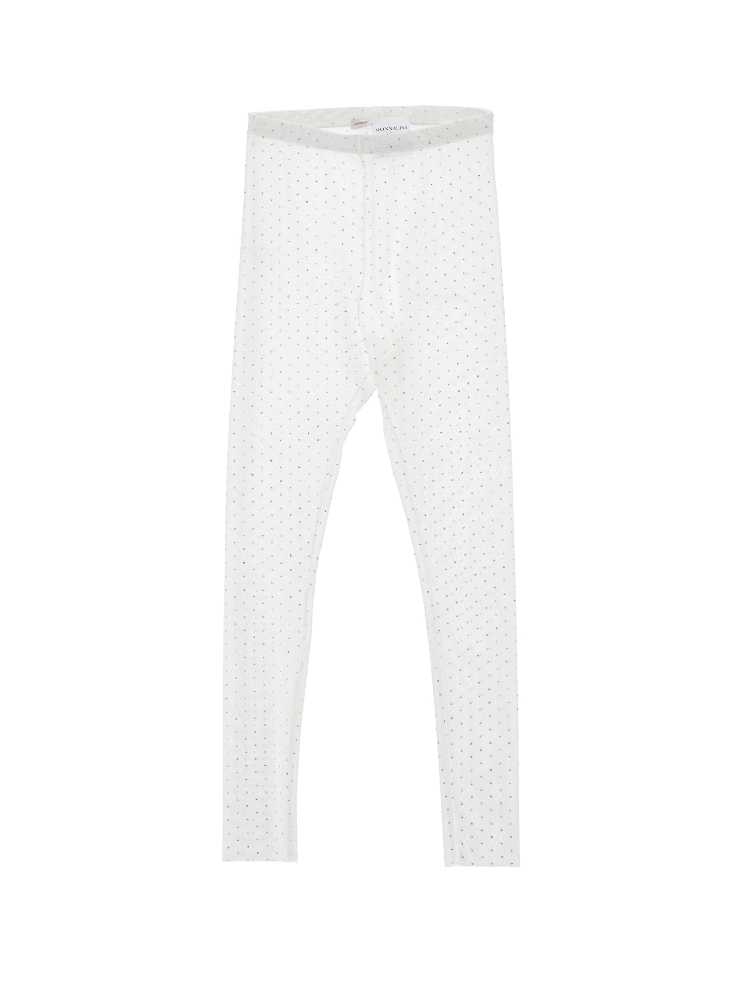 Monnalisa Kids' Leggings Aus Tüll Mit Glitzer In White