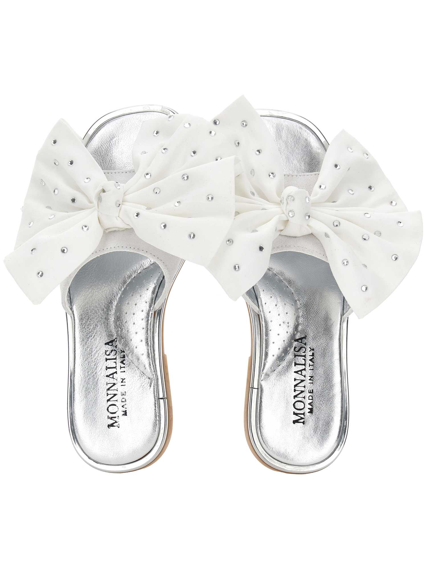 MONNALISA MONNALISA CRUST SLIPPERS WITH MAXI BOW