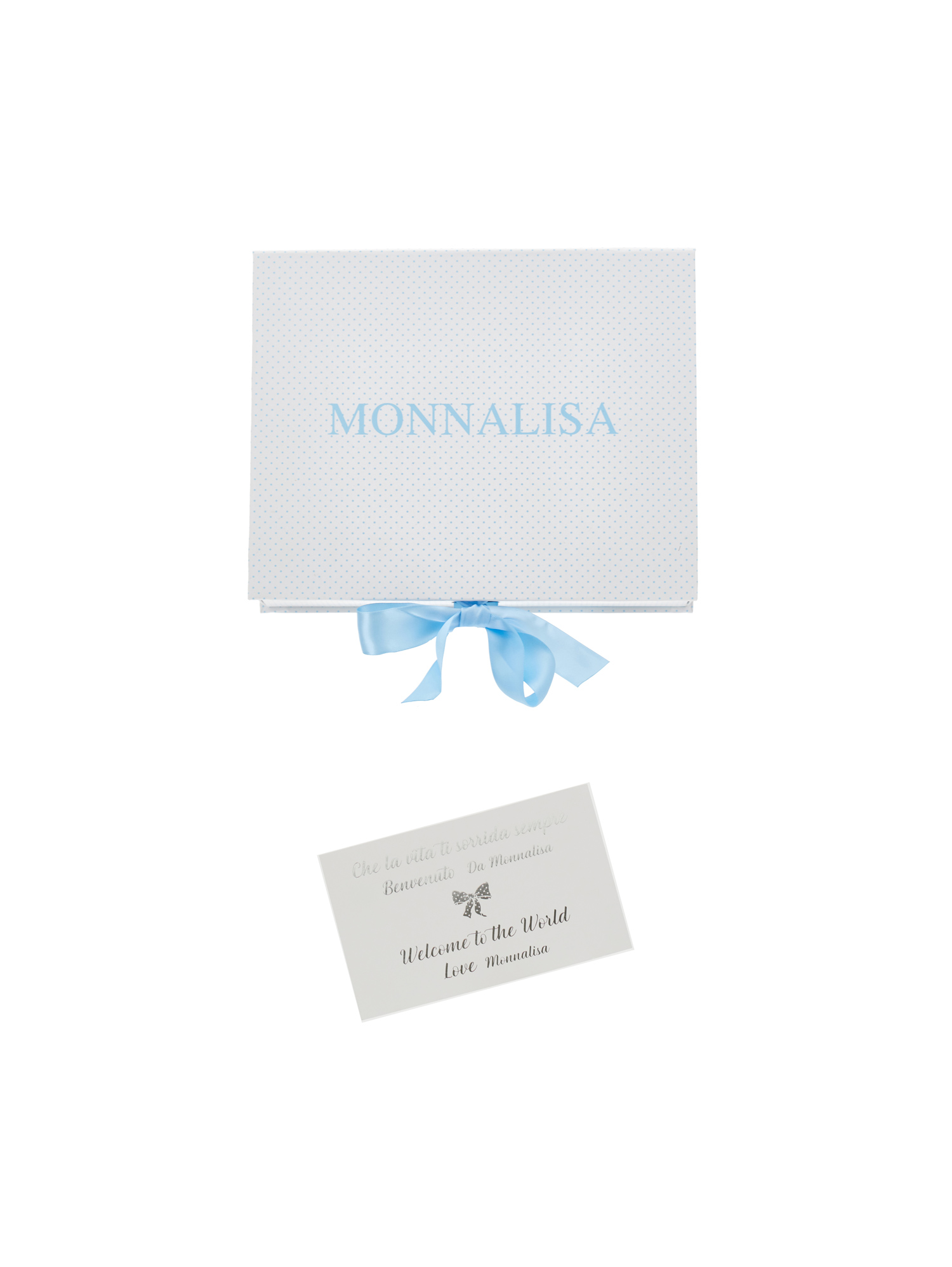 Monnalisa Romper With Bow Tie In Cloud + White