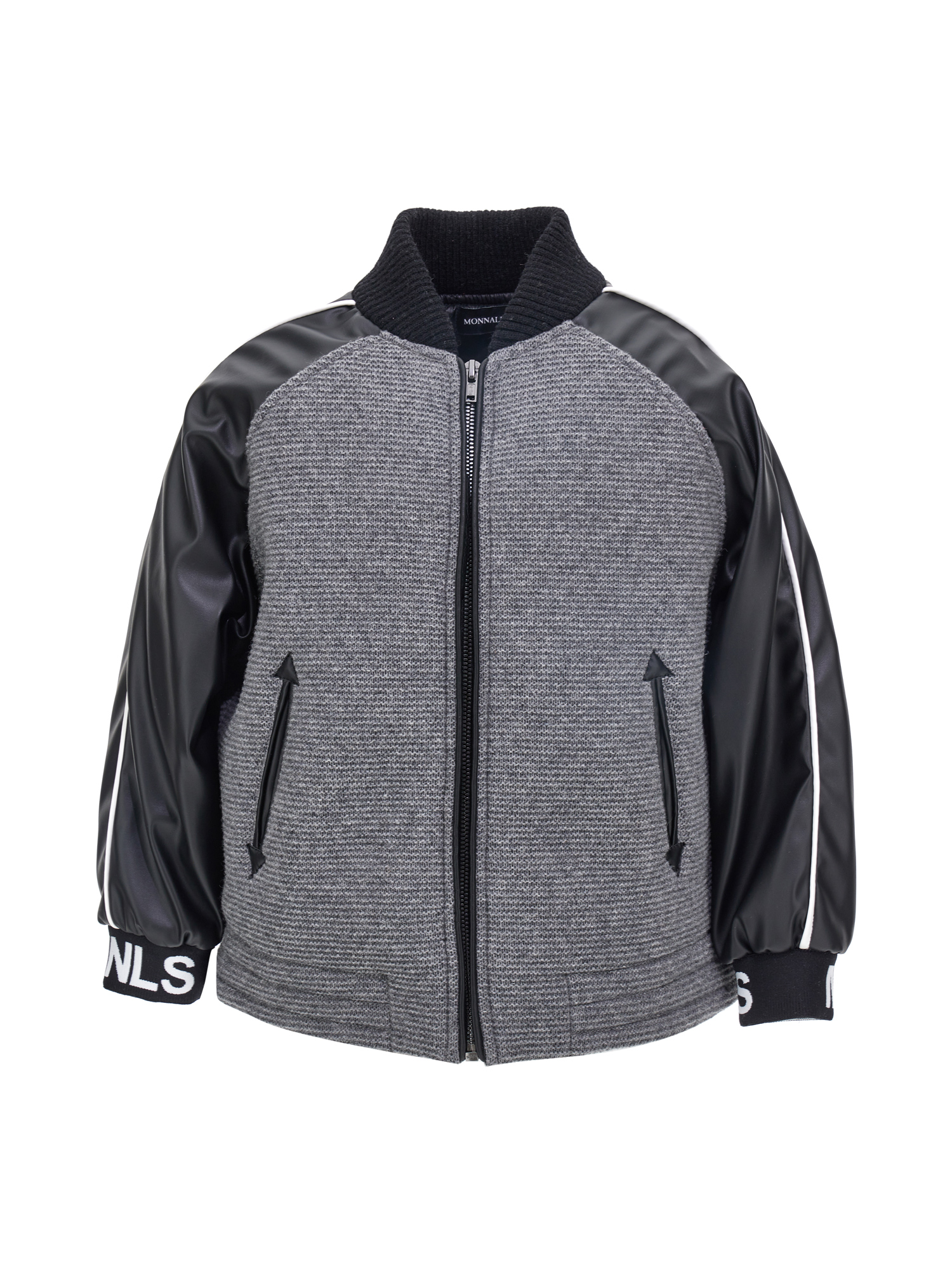 Monnalisa Bomber in maglia con maxi M