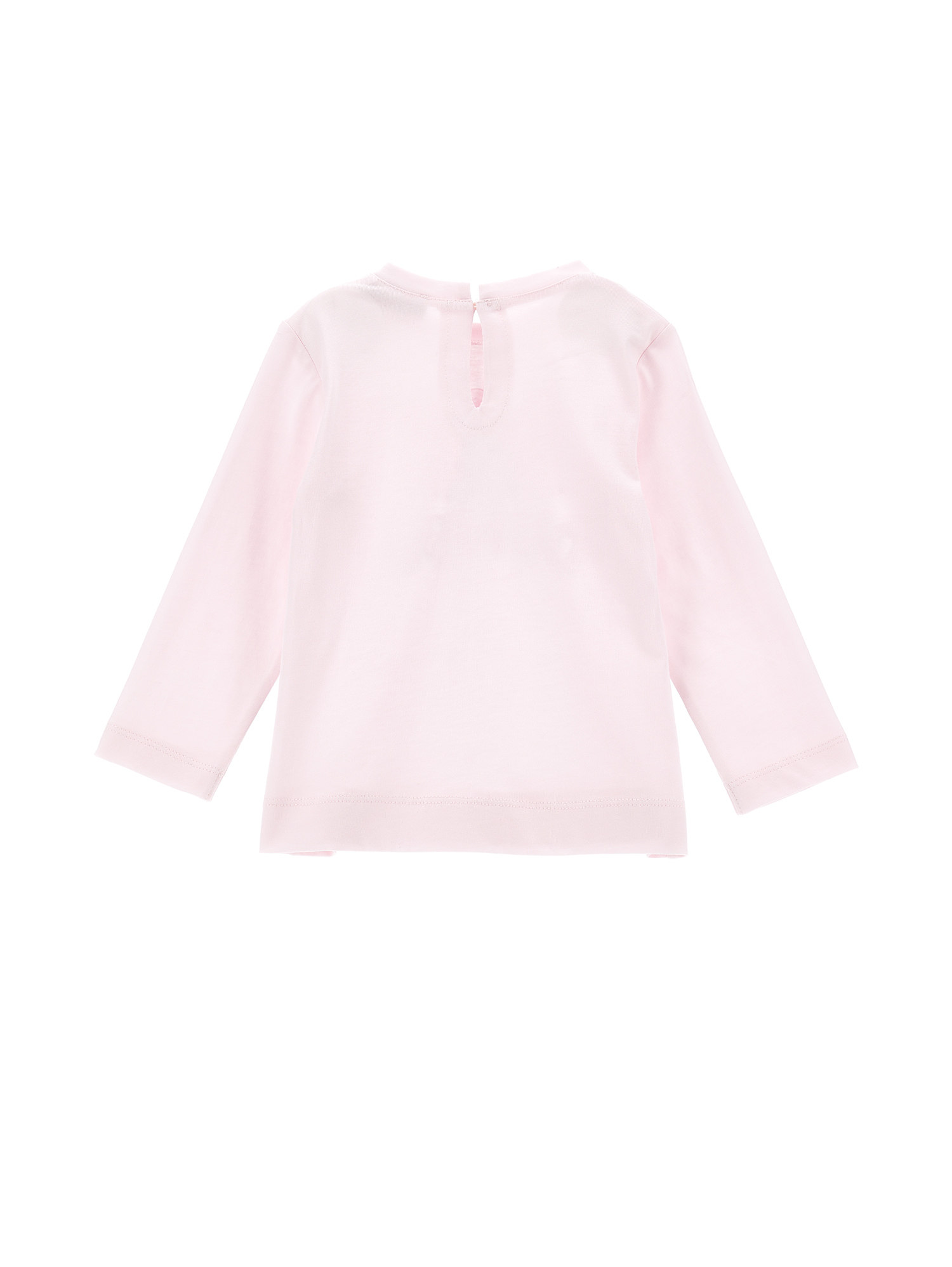 Monnalisa Cotton Jersey T-shirt With Rhinestones In Rosa Fairy Tale