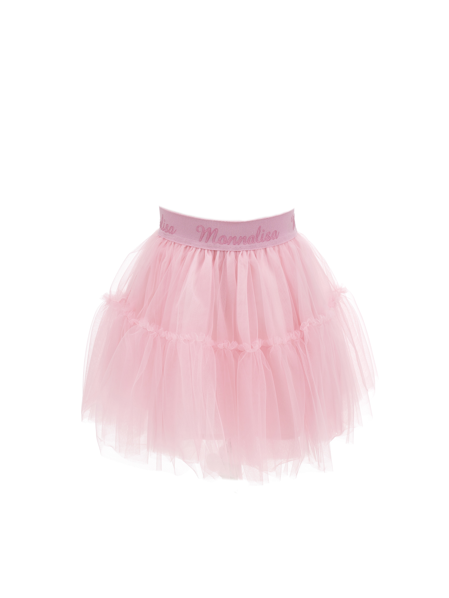 Monnalisa Babies'   Silk-touch Tulle Skirt In Rosa Fairy Tale