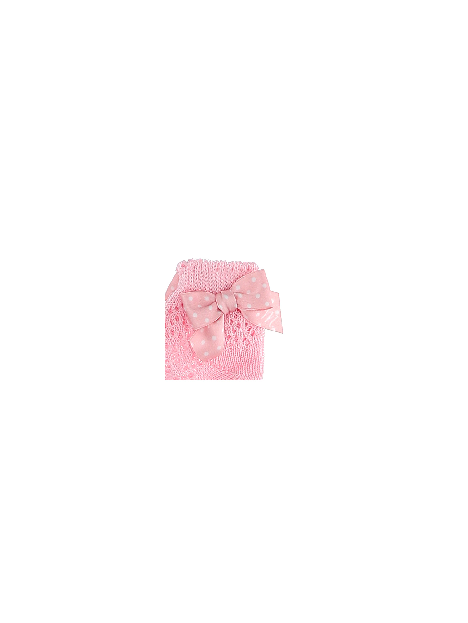 Shop Monnalisa Baby Socks Openwork Cotton In Rosa Fairy Tale