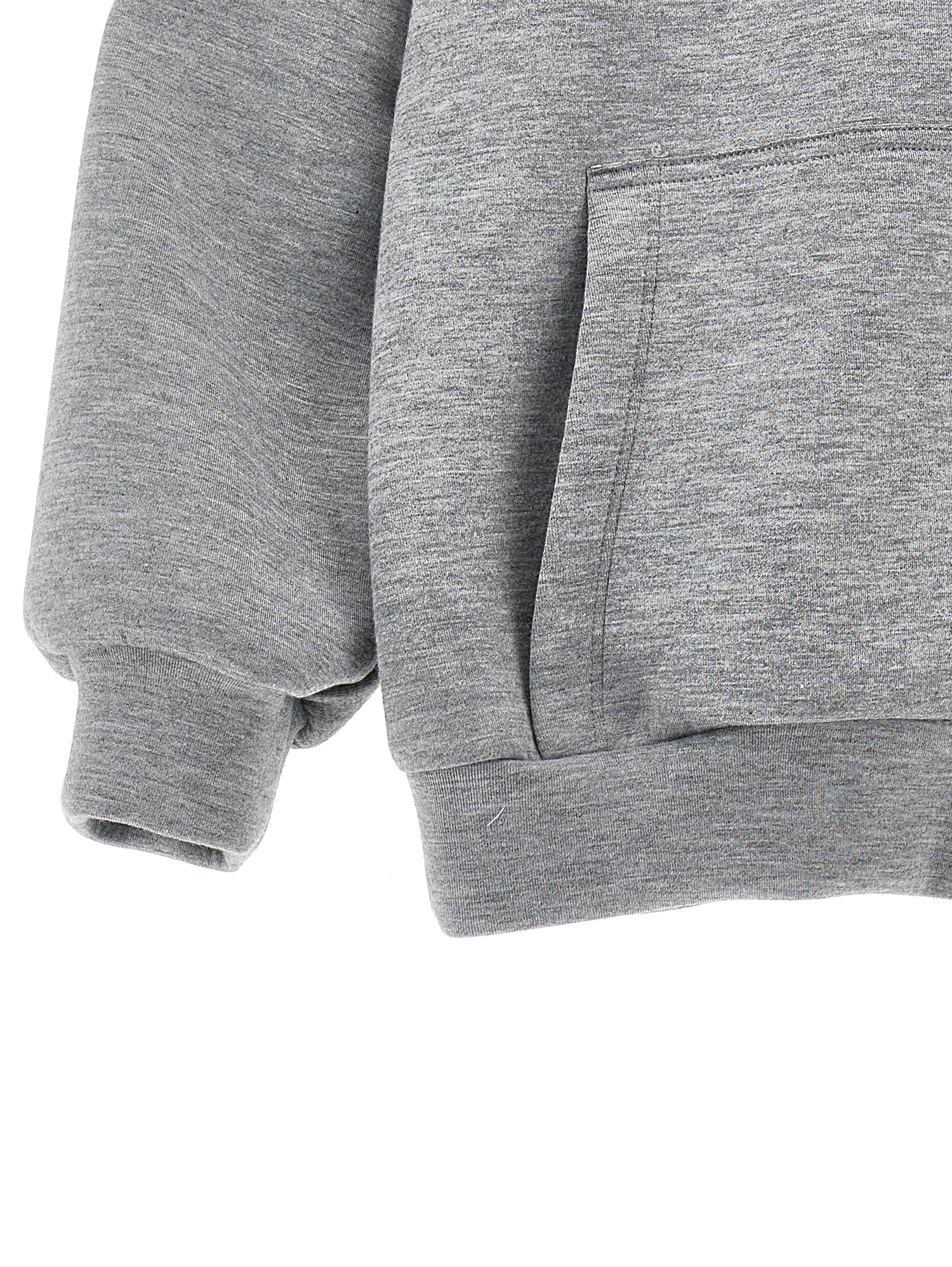 Monnalisa Bonded Neoprene Zip-up Sweatshirt In Grey + Grey