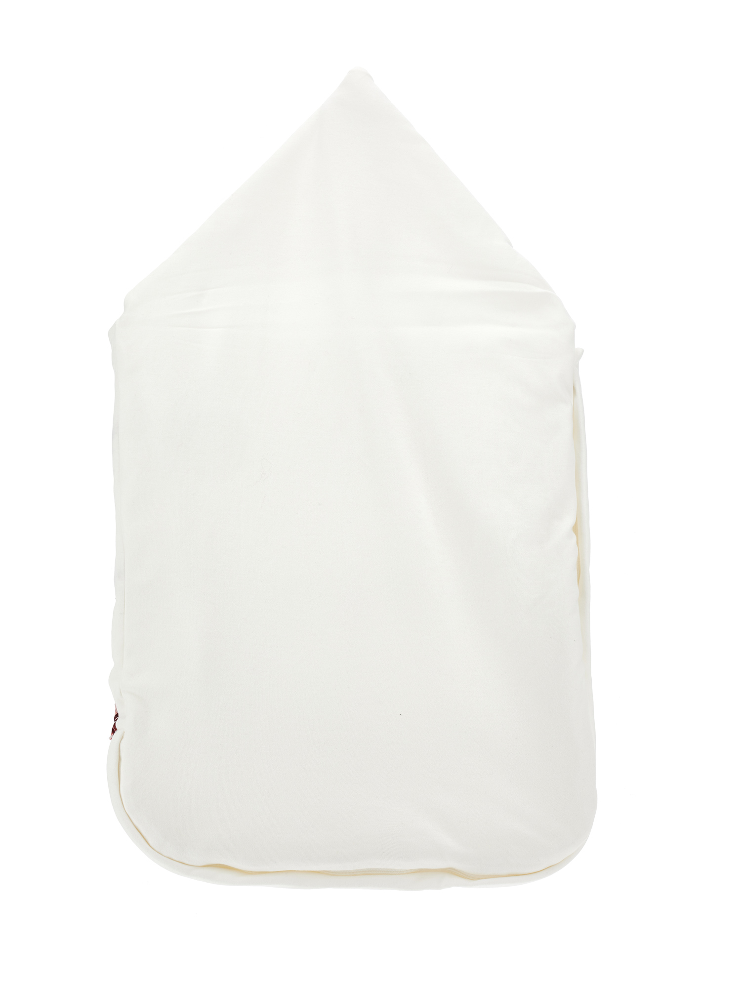 Monnalisa Tartan Sleeping Bag In Cream + Ruby Red