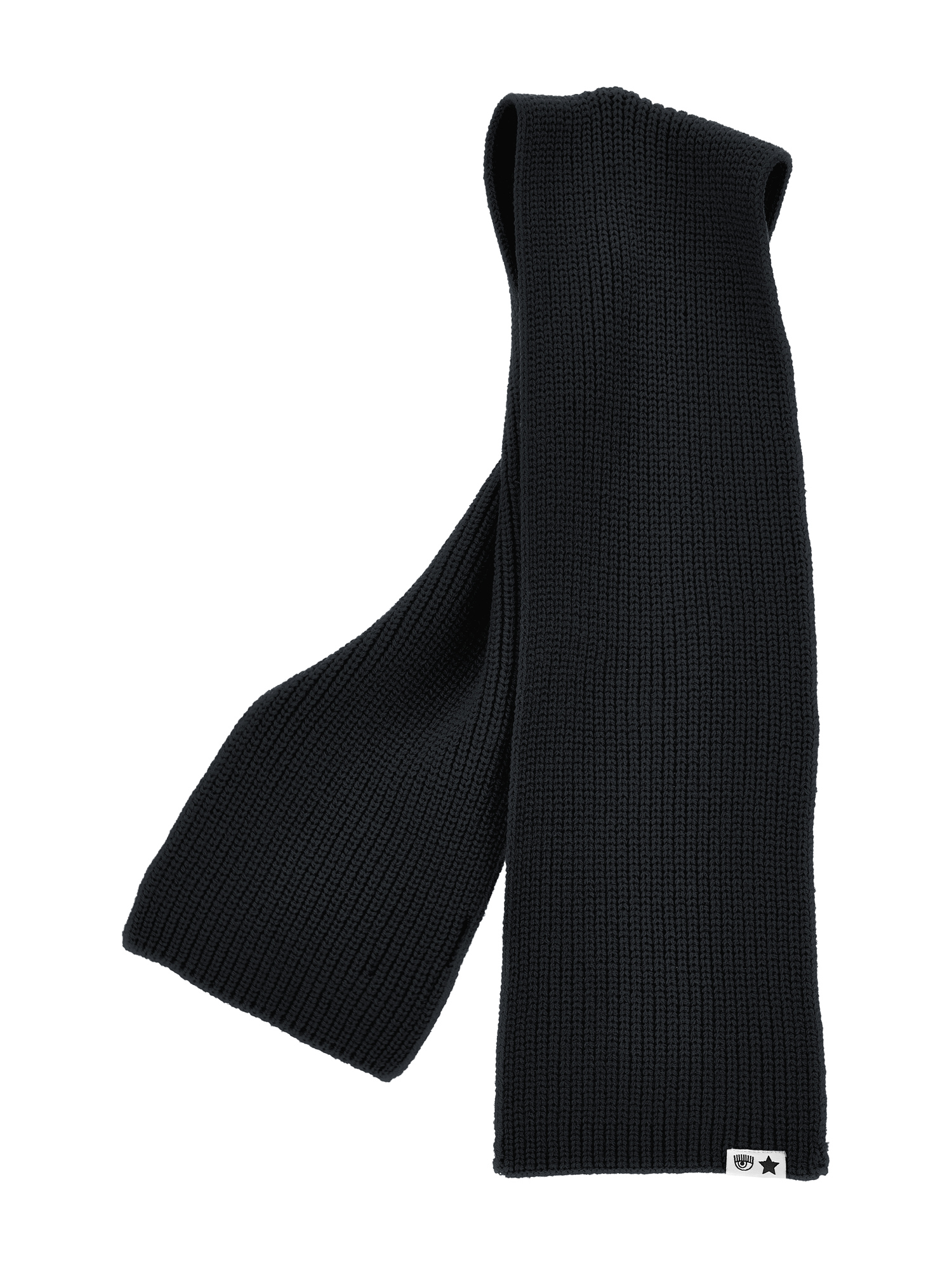Shop Chiara Ferragni Cf Eyestar Knit Scarf In Black