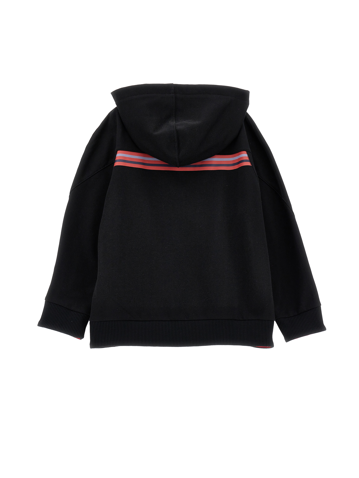 Monnalisa Two-tone Hoodie In Black