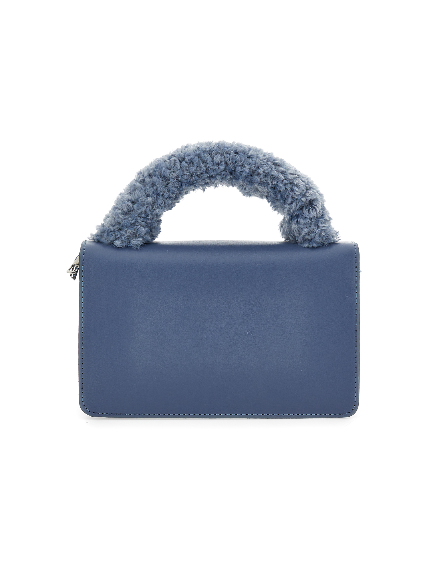 Monnalisa Coated Fabric Bag In Navy Blue