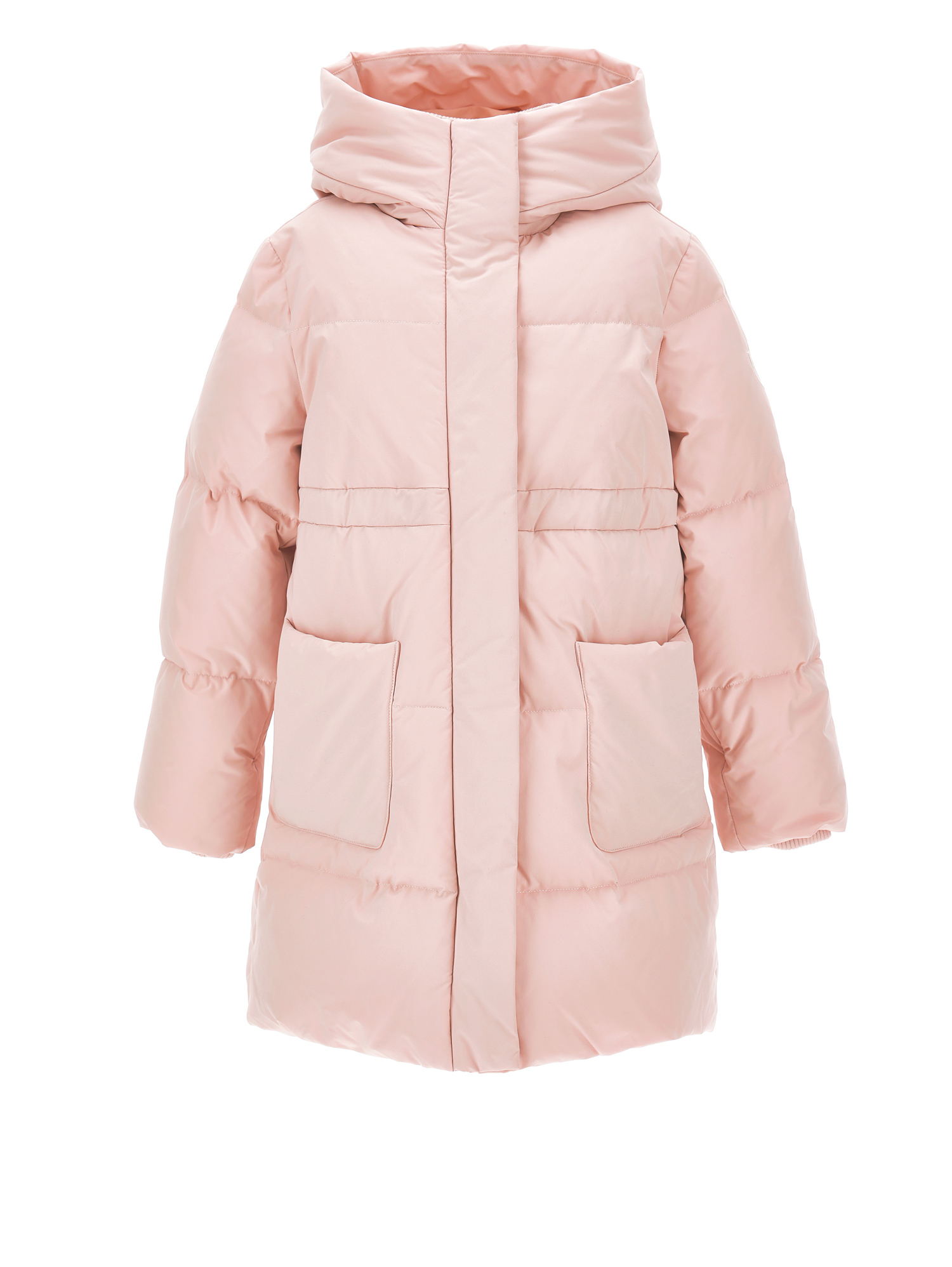 Monnalisa Genuine Down Long Nylon Down Jacket In Dusty Pink Rose