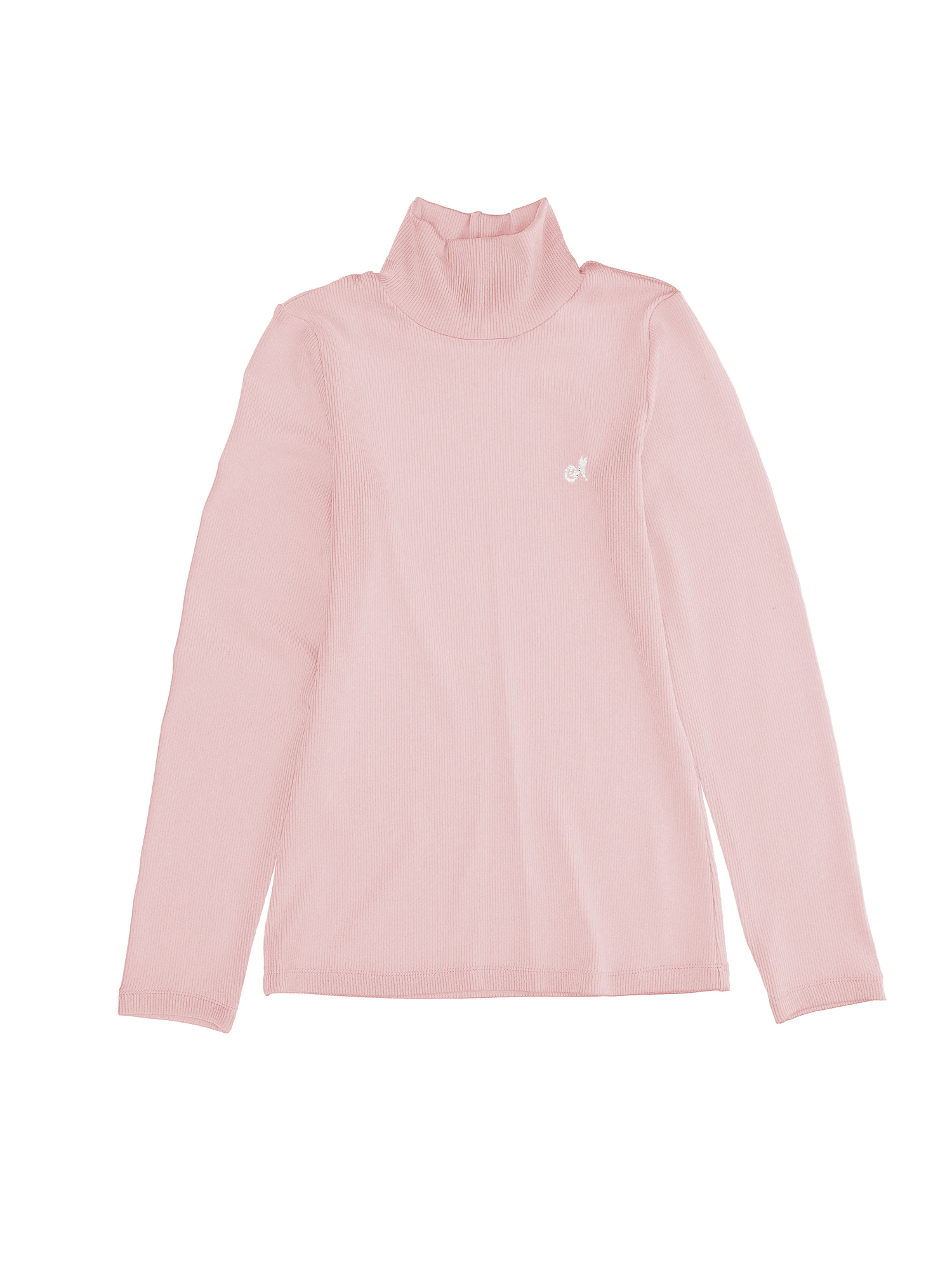 Monnalisa Fine Ribbed Viscose Turtleneck In Onion Couture