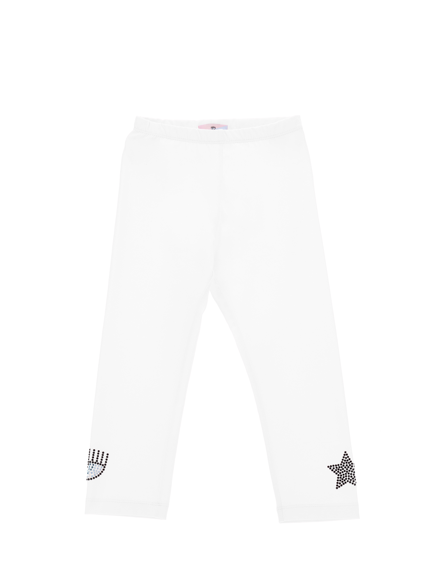 Chiara Ferragni Kids'   Eyestar Cotton Leggings In White