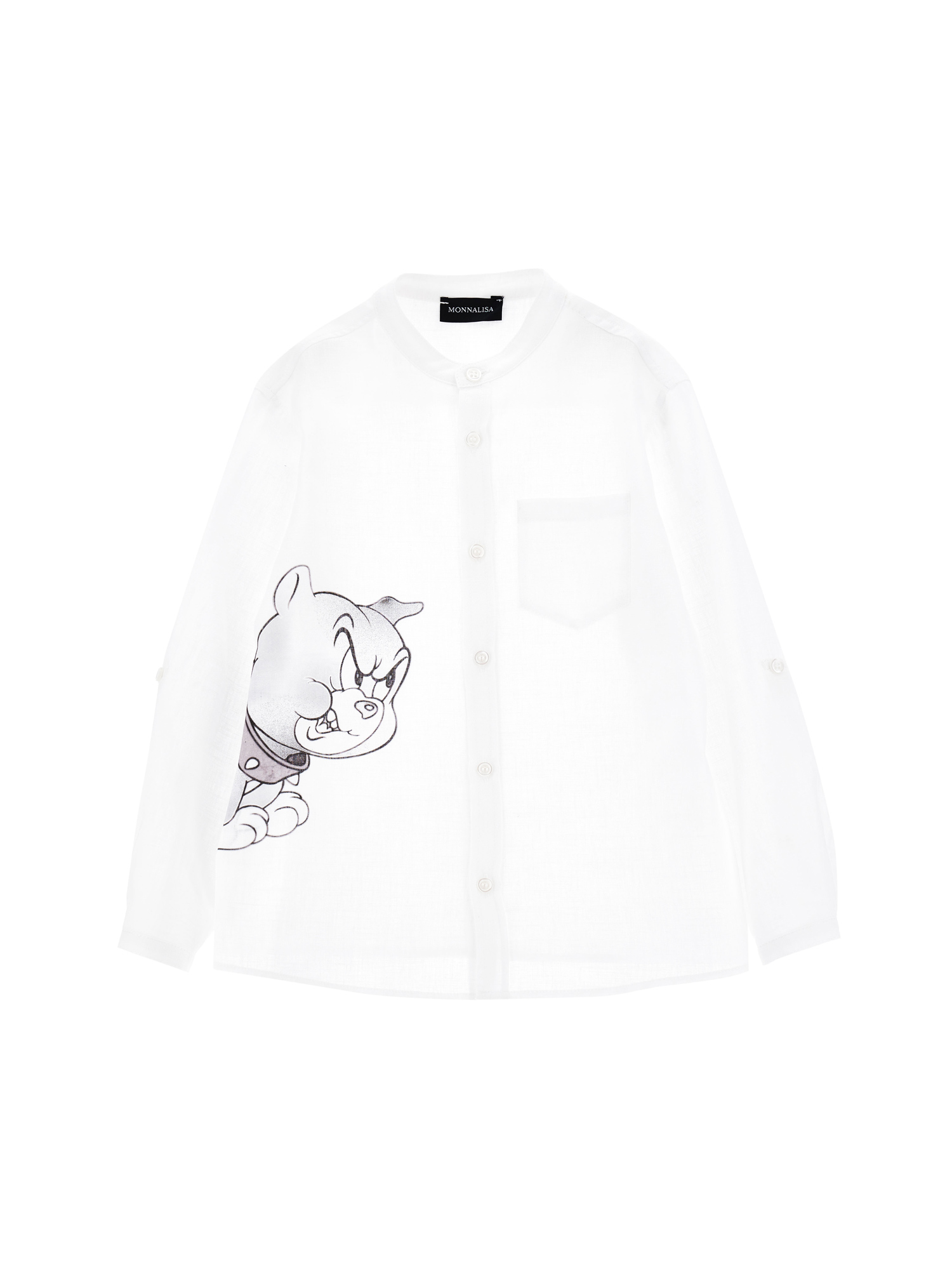 Monnalisa Babies'   Spike Linen Shirt In White
