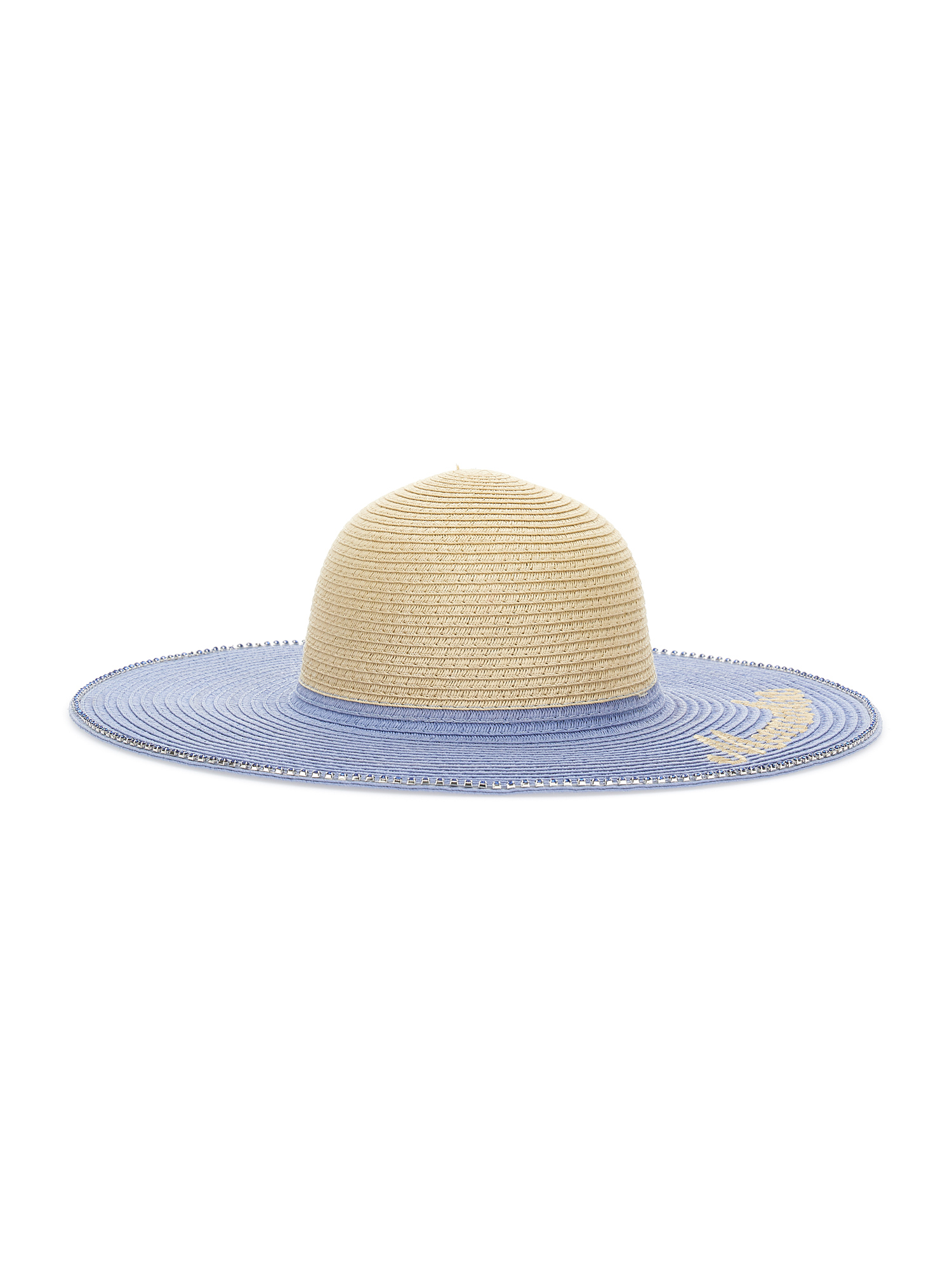 Monnalisa Hat With Chain In Light Blue