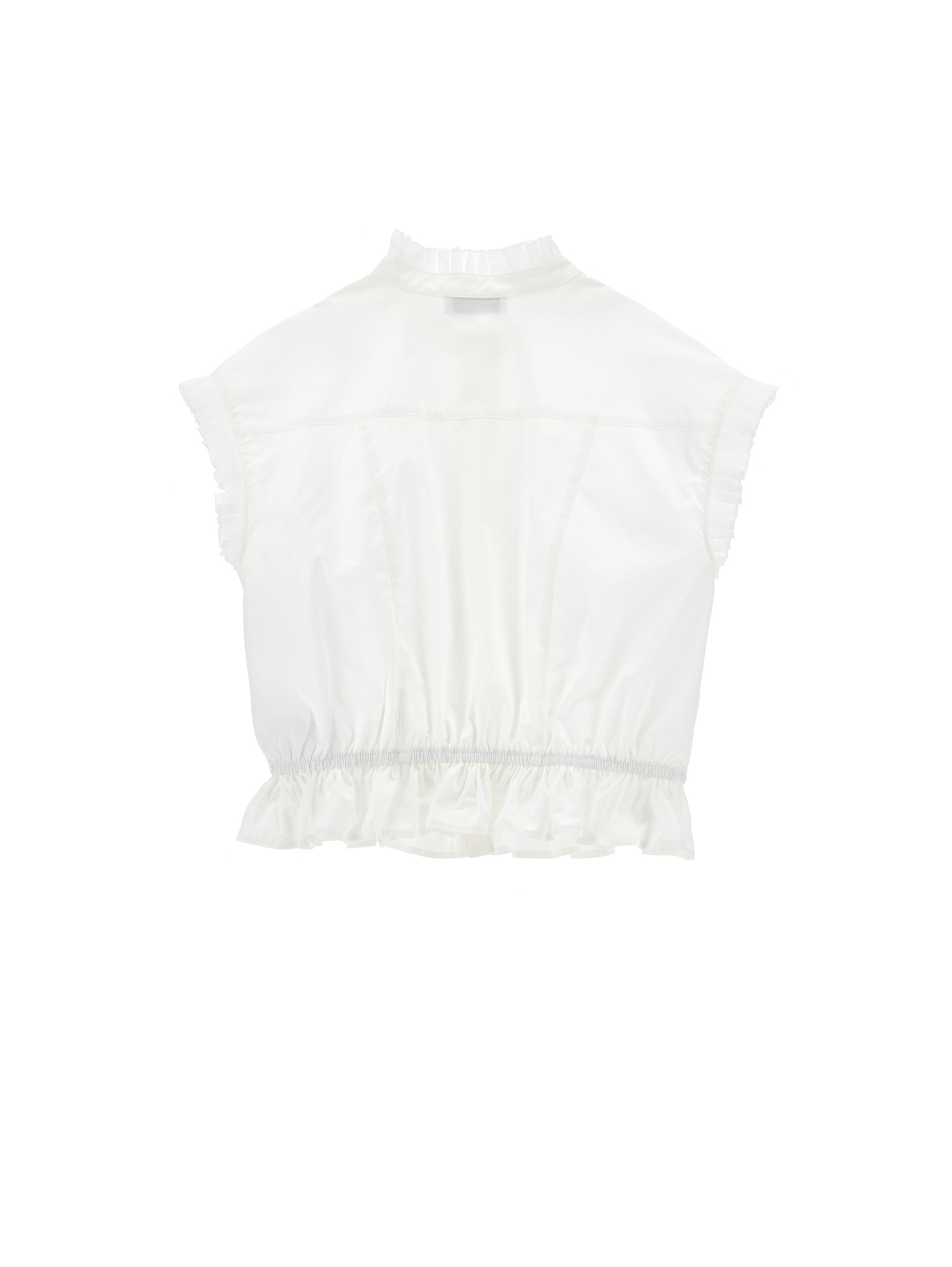 Philosophy Di Lorenzo Serafini Philosophy Kids  Cotton Blouse With Pleated Details In White