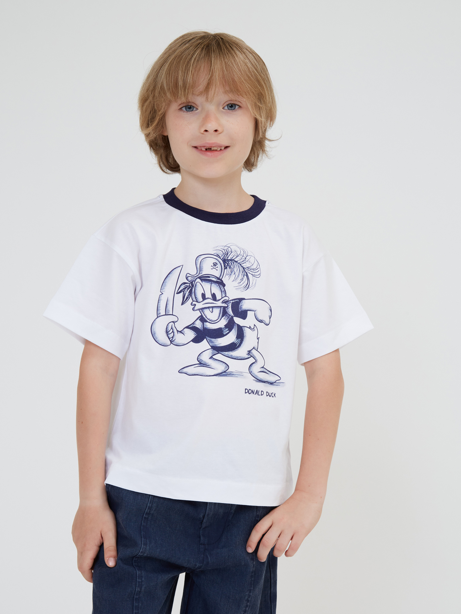 Monnalisa Donald Duck-print T-shirt In White