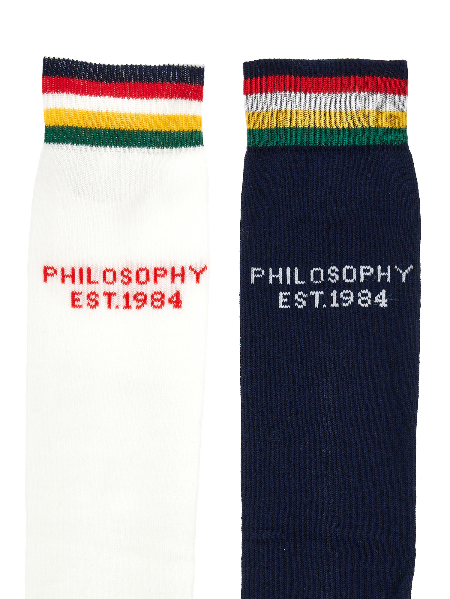 Philosophy Di Lorenzo Serafini Philosophy Kids Colorful Striped Logo Socks In Multi