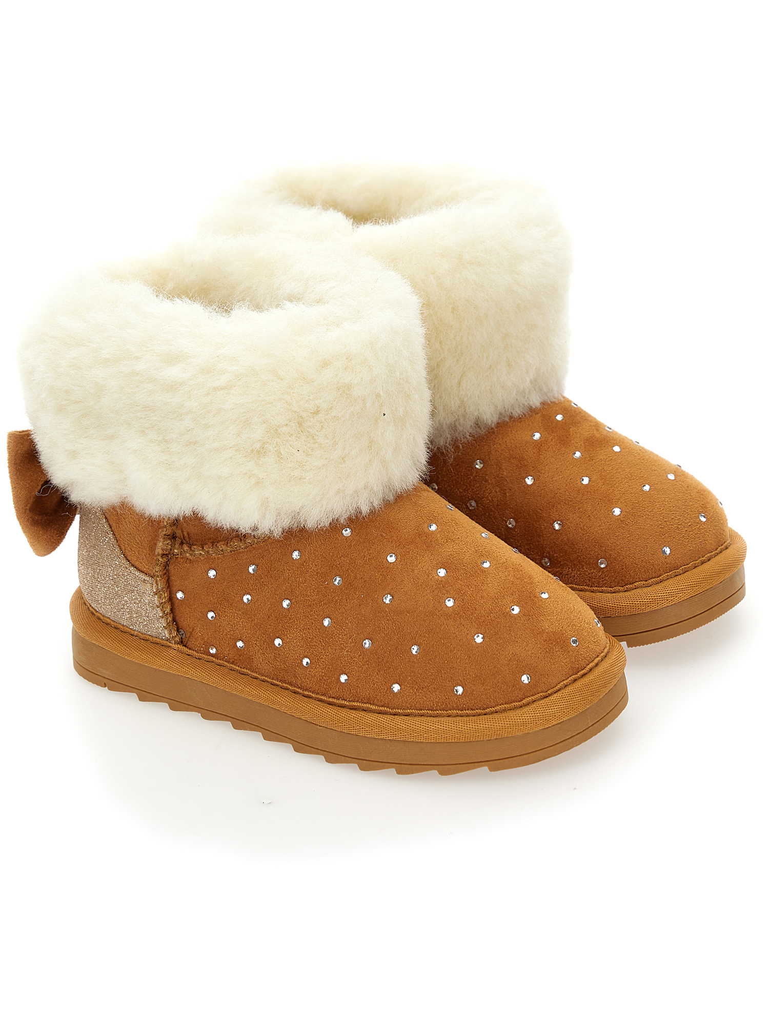 MONNALISA STIEFELETTEN AUS WILDLEDER MIT STRASS