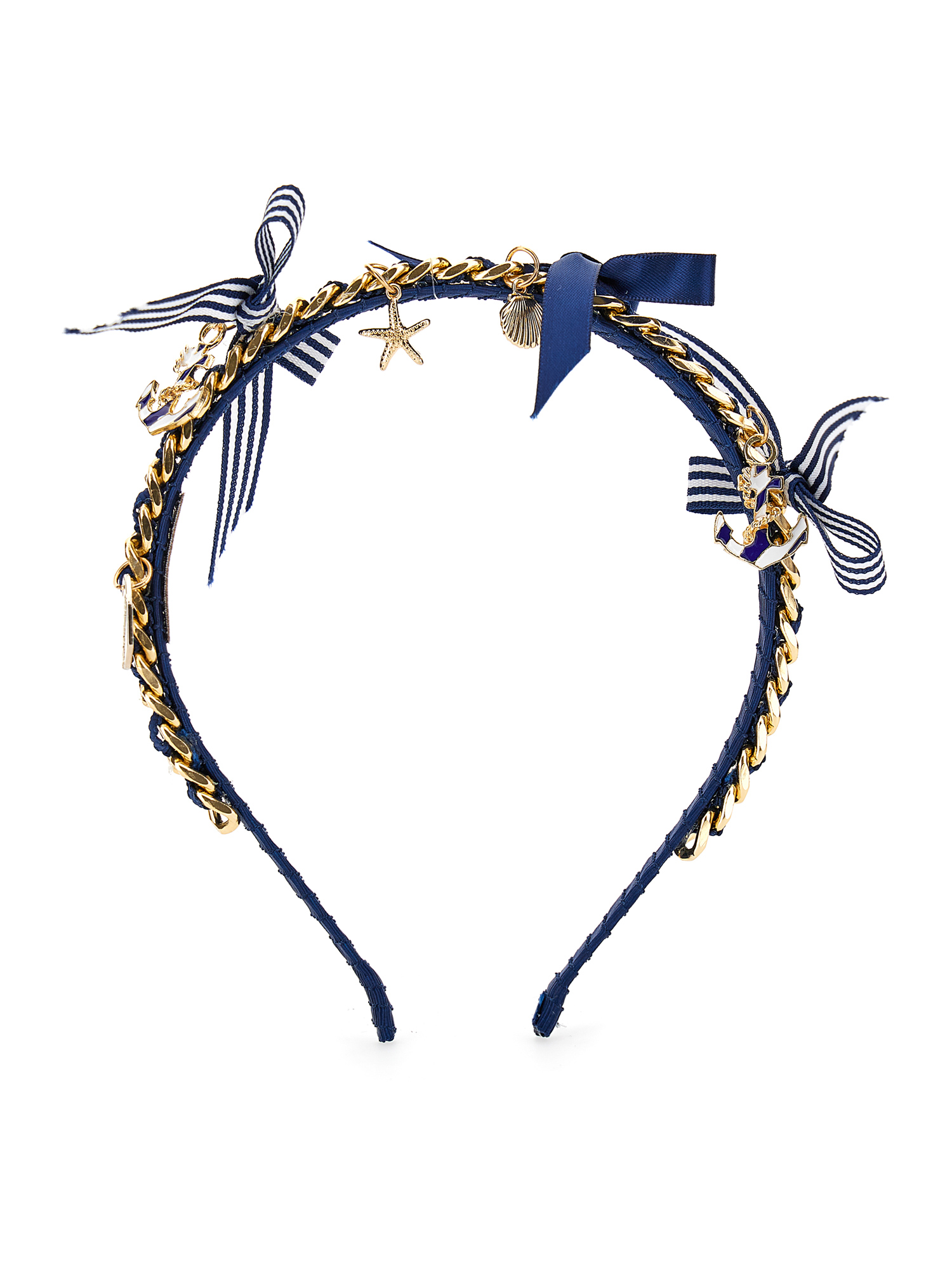 Monnalisa Kids'   Hairband With Charms In Dark Blue