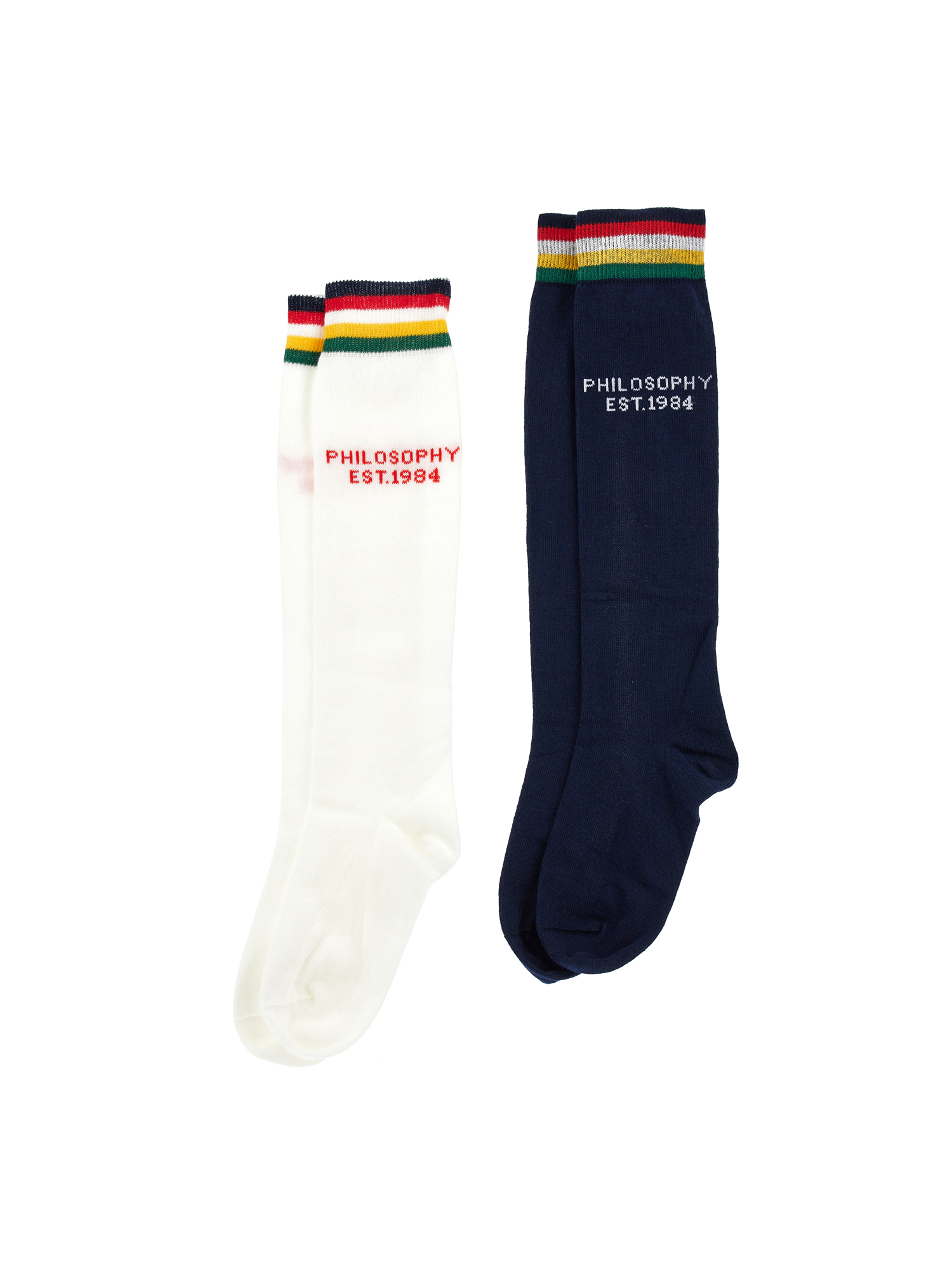 Philosophy Di Lorenzo Serafini Philosophy Kids Colorful Striped Logo Socks In Multi