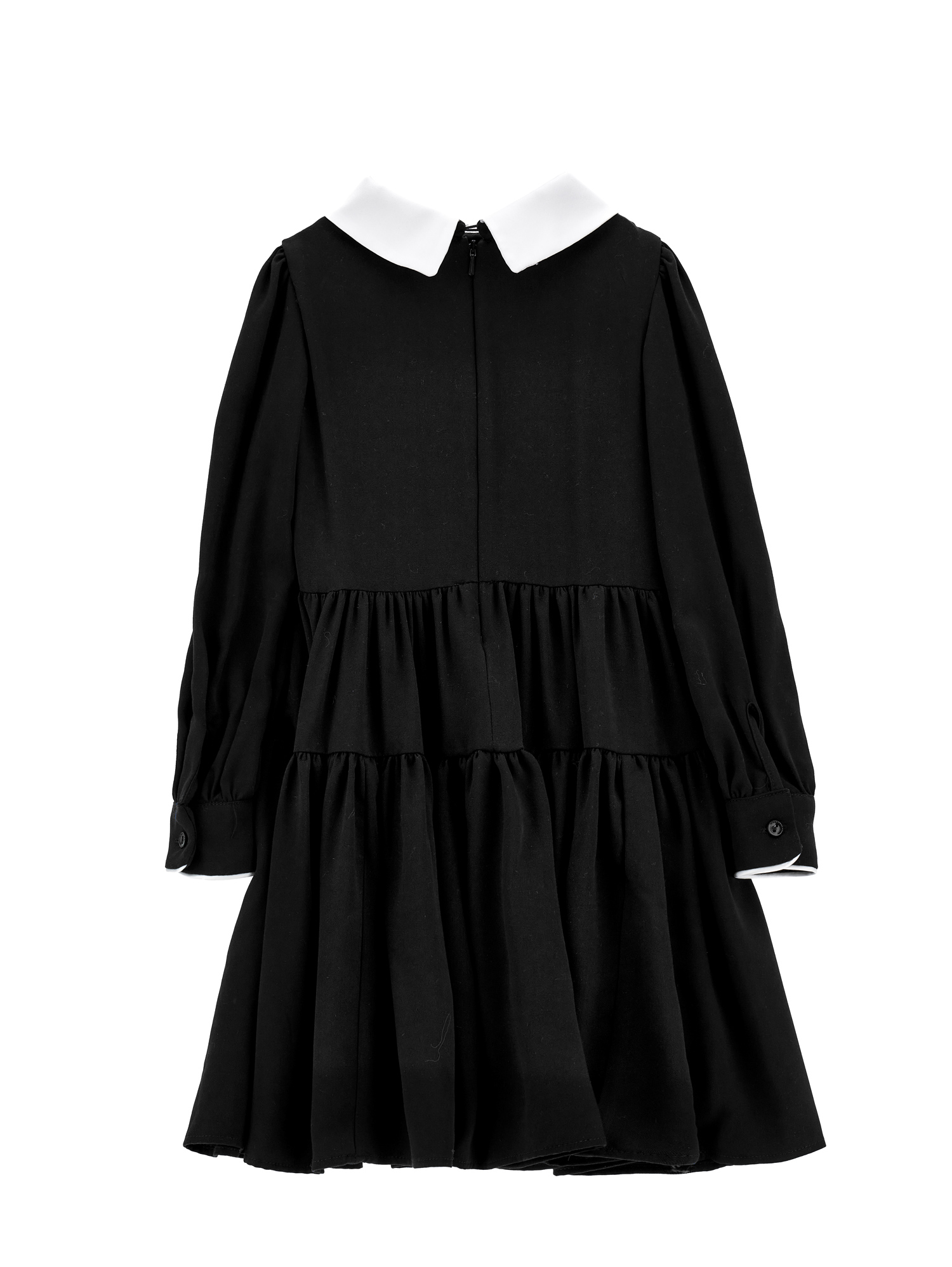 Monnalisa Bow-detailing Flared Dress In Black