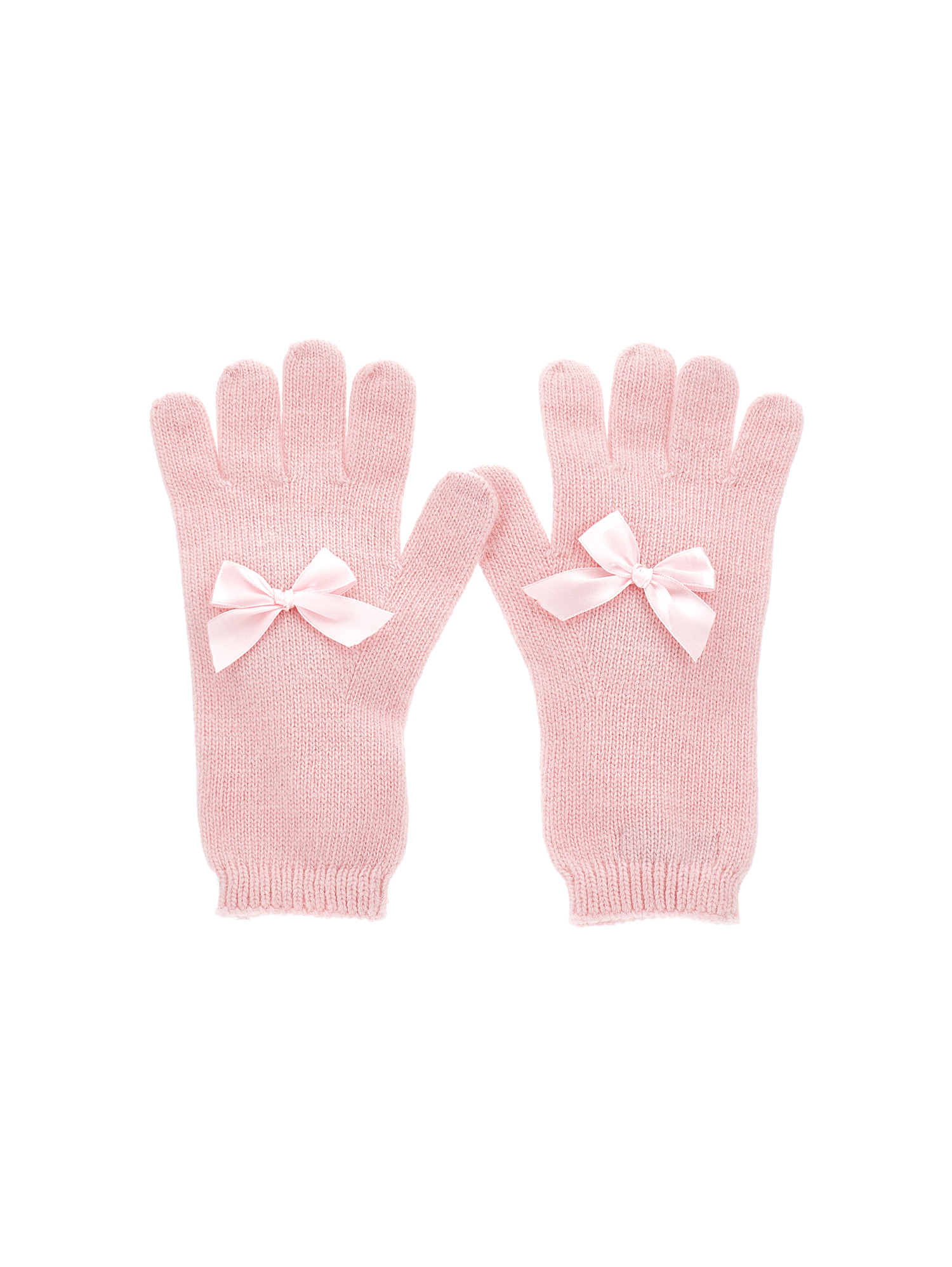 Monnalisa Bow Gloves In Pink