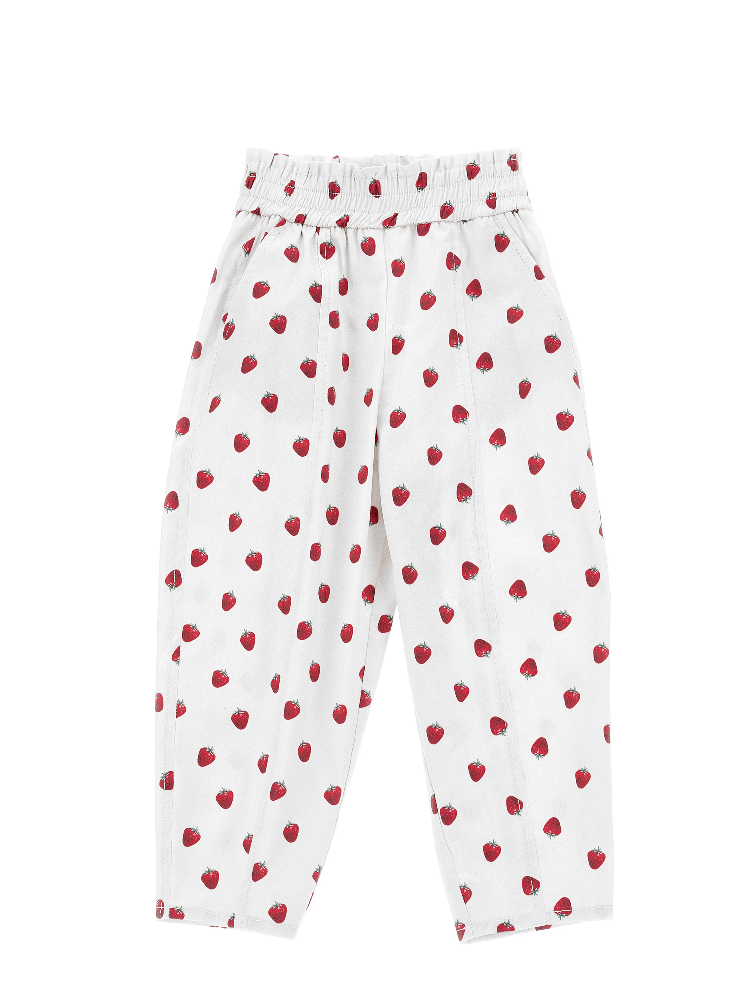 Monnalisa Pantaloni gabardine stampa fragole