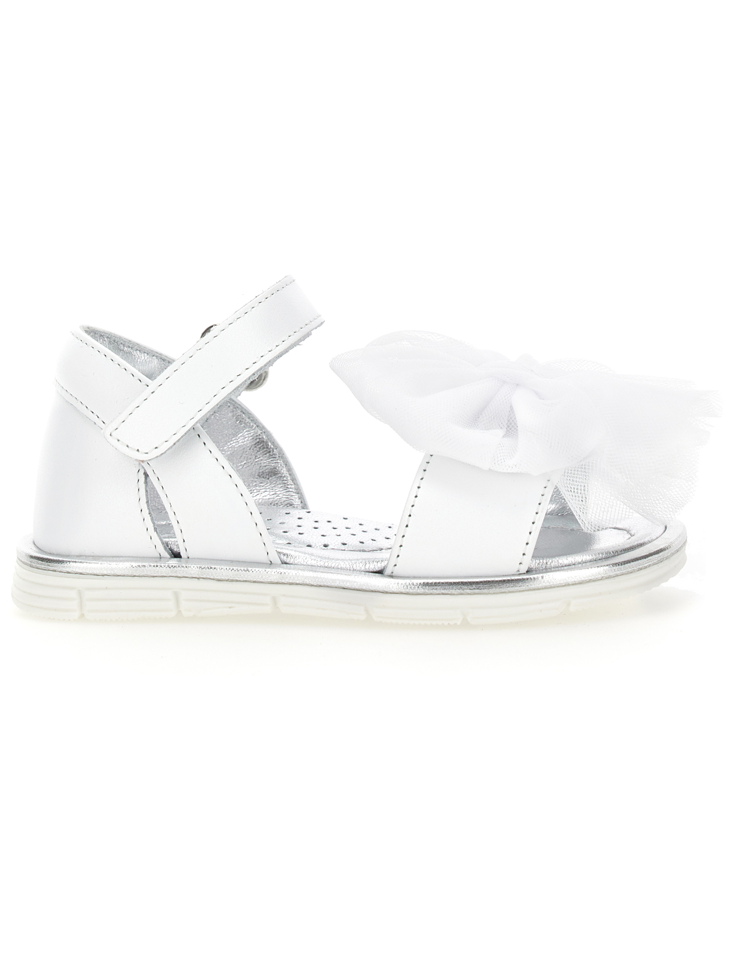 Monnalisa Sandali pelle con fiocchi tulle