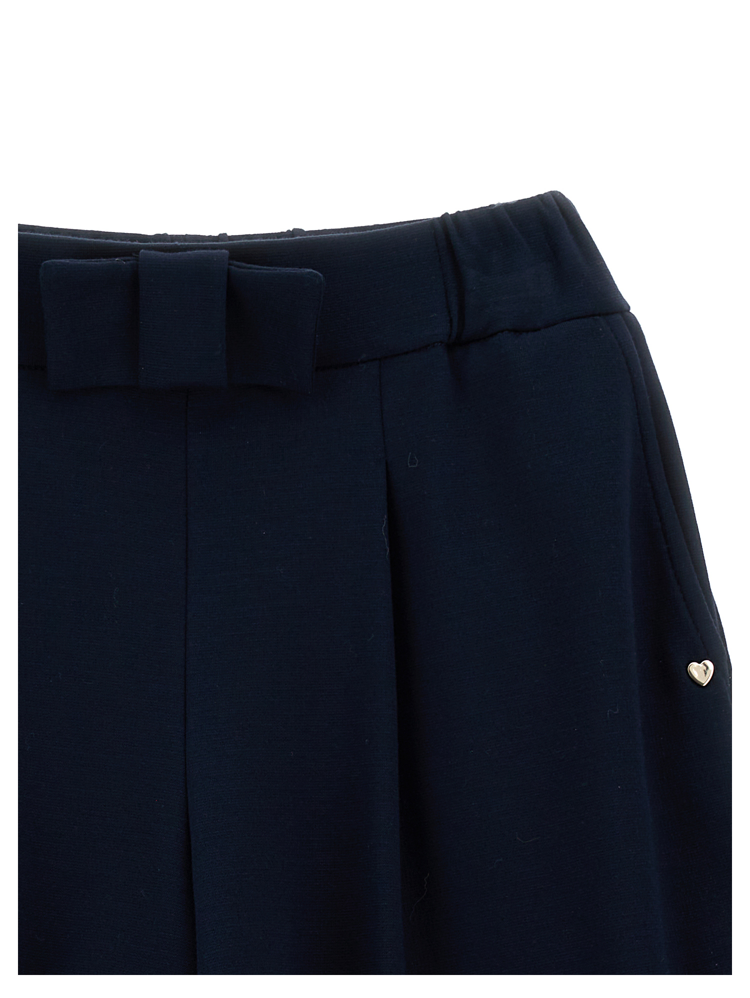 Monnalisa Milano Stitch Bermuda Shorts In Dark Blue