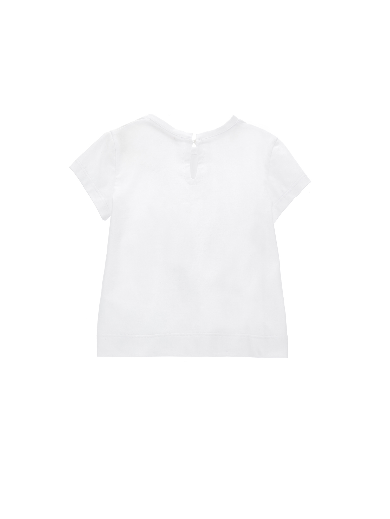 Monnalisa Alice Rhinestone T-shirt In White