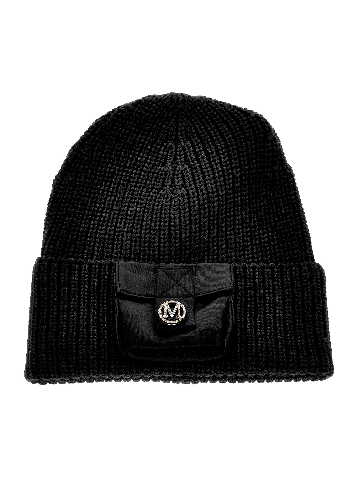 Monnalisa Hat With Satin Pocket In Black
