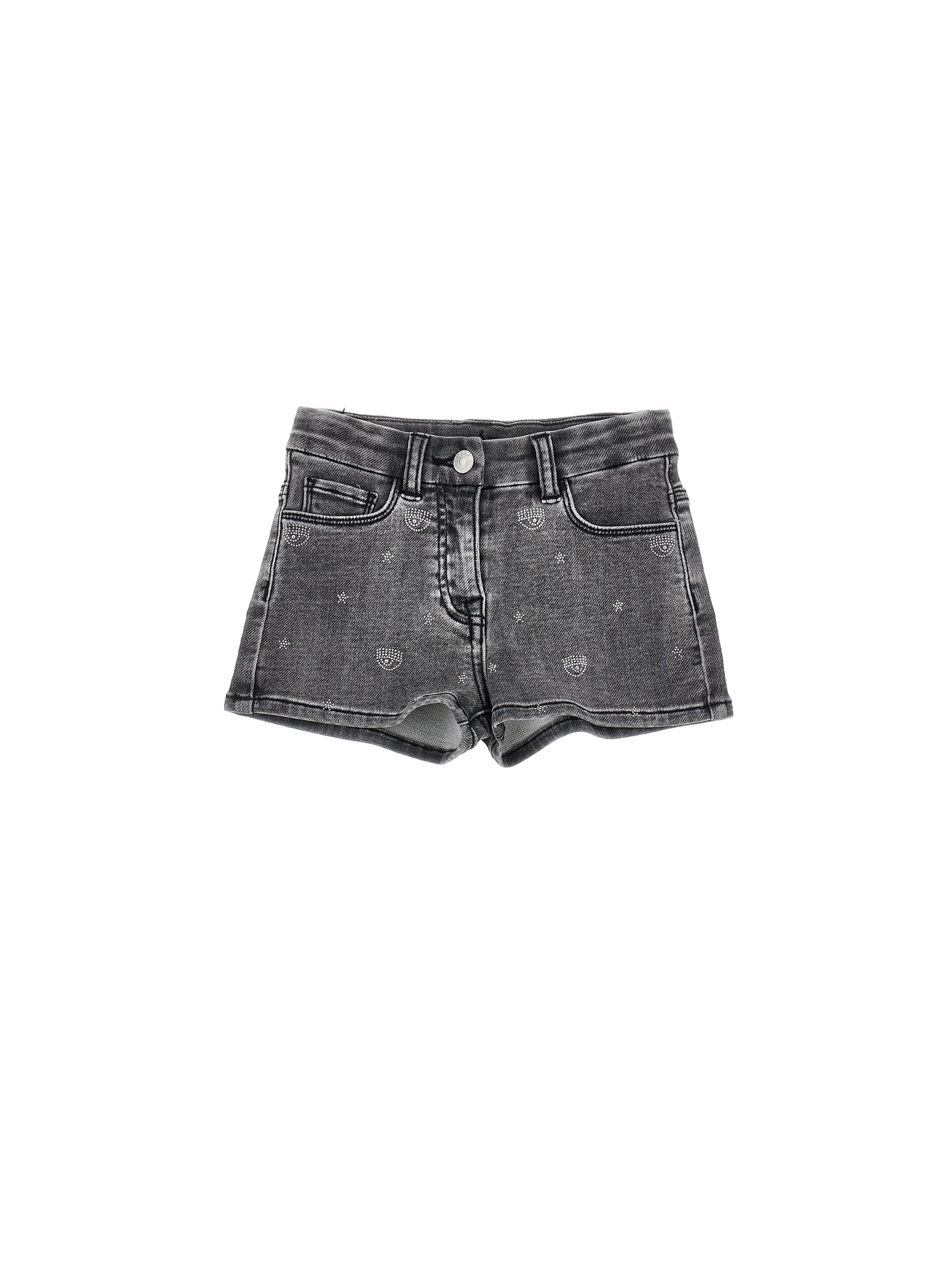 Chiara Ferragni Cf Eyestar Denim Shorts In Black