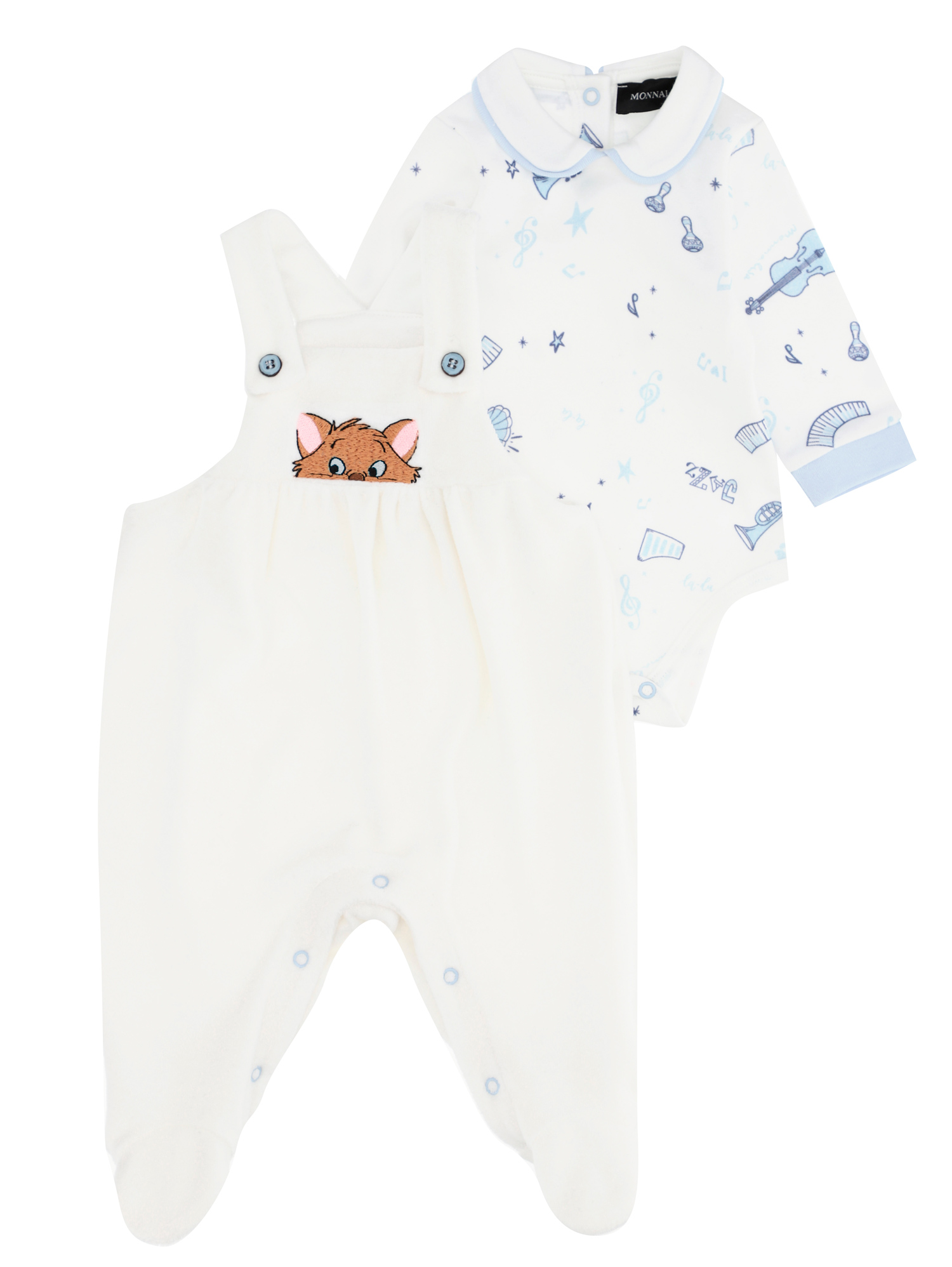 Monnalisa Twopiece Baby Girl Set In Cream ModeSens