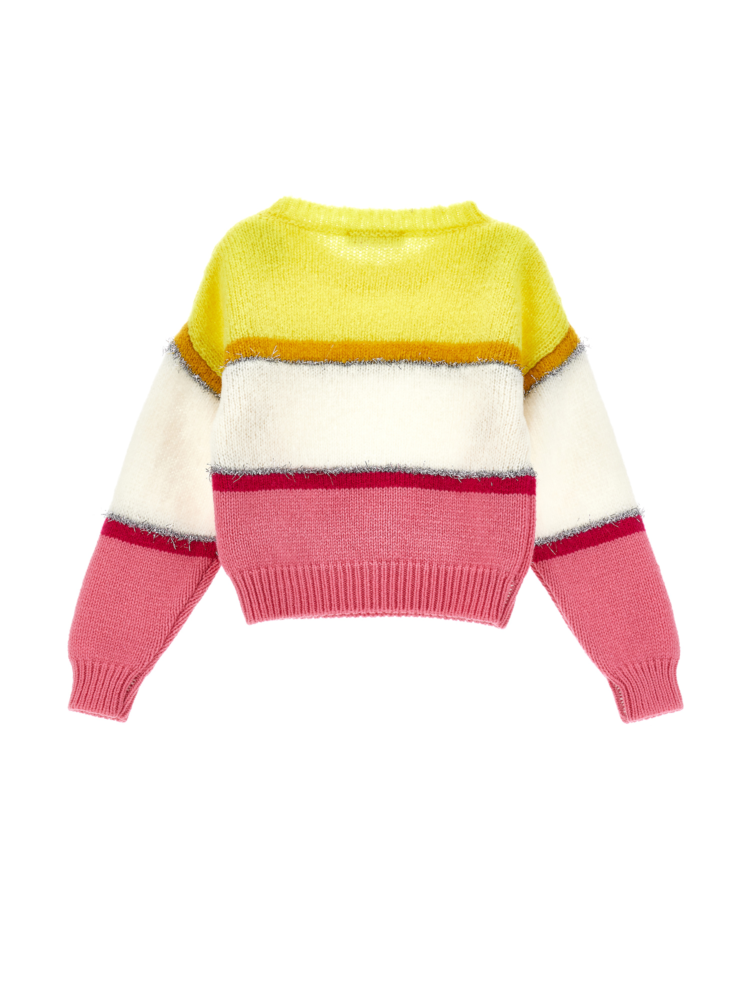 Monnalisa Striped Maxi Pullover In Multicolor