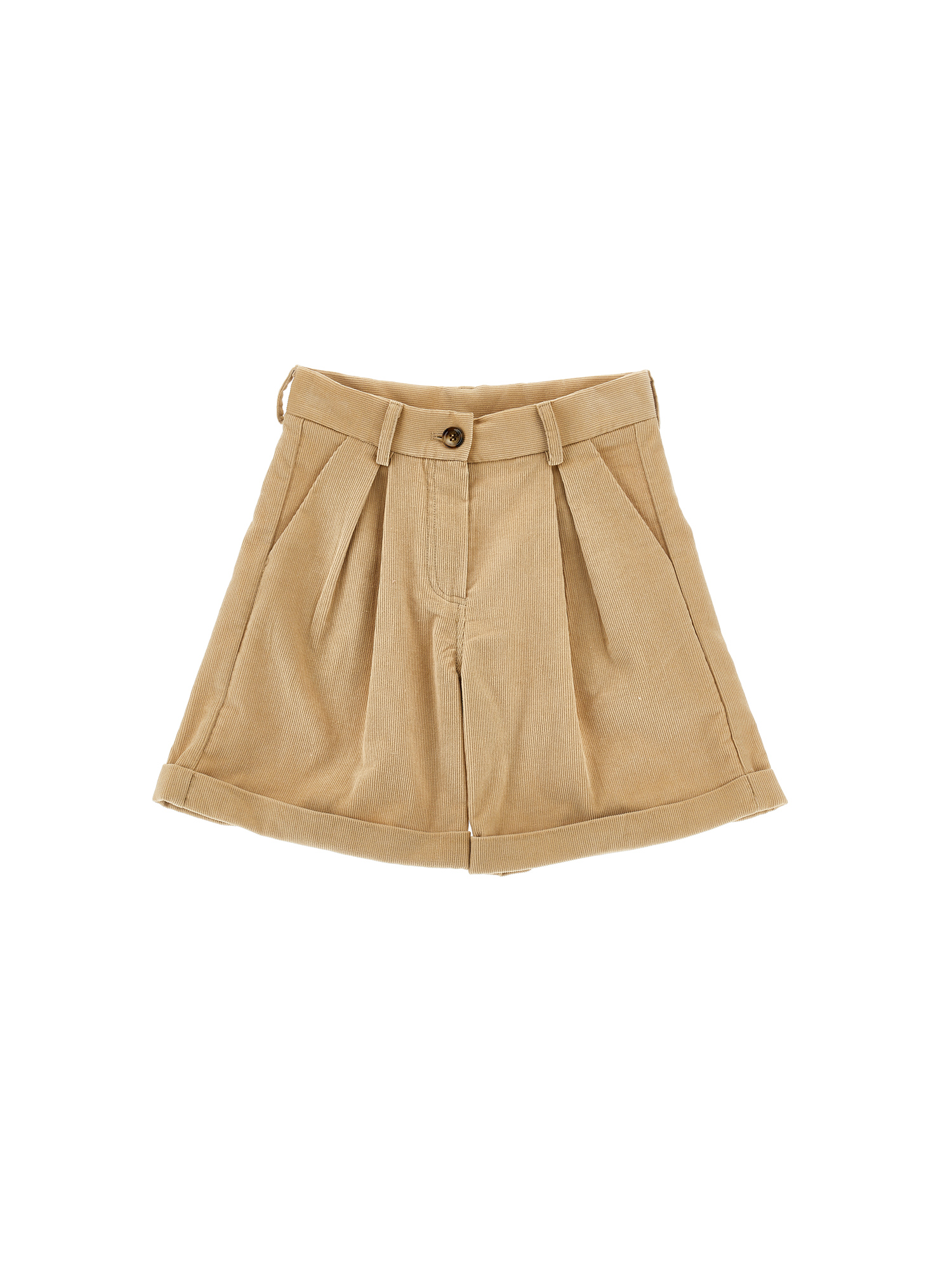 Philosophy Di Lorenzo Serafini Philosophy Kids Bermuda Shorts With Cuffs And Pleats In Brown
