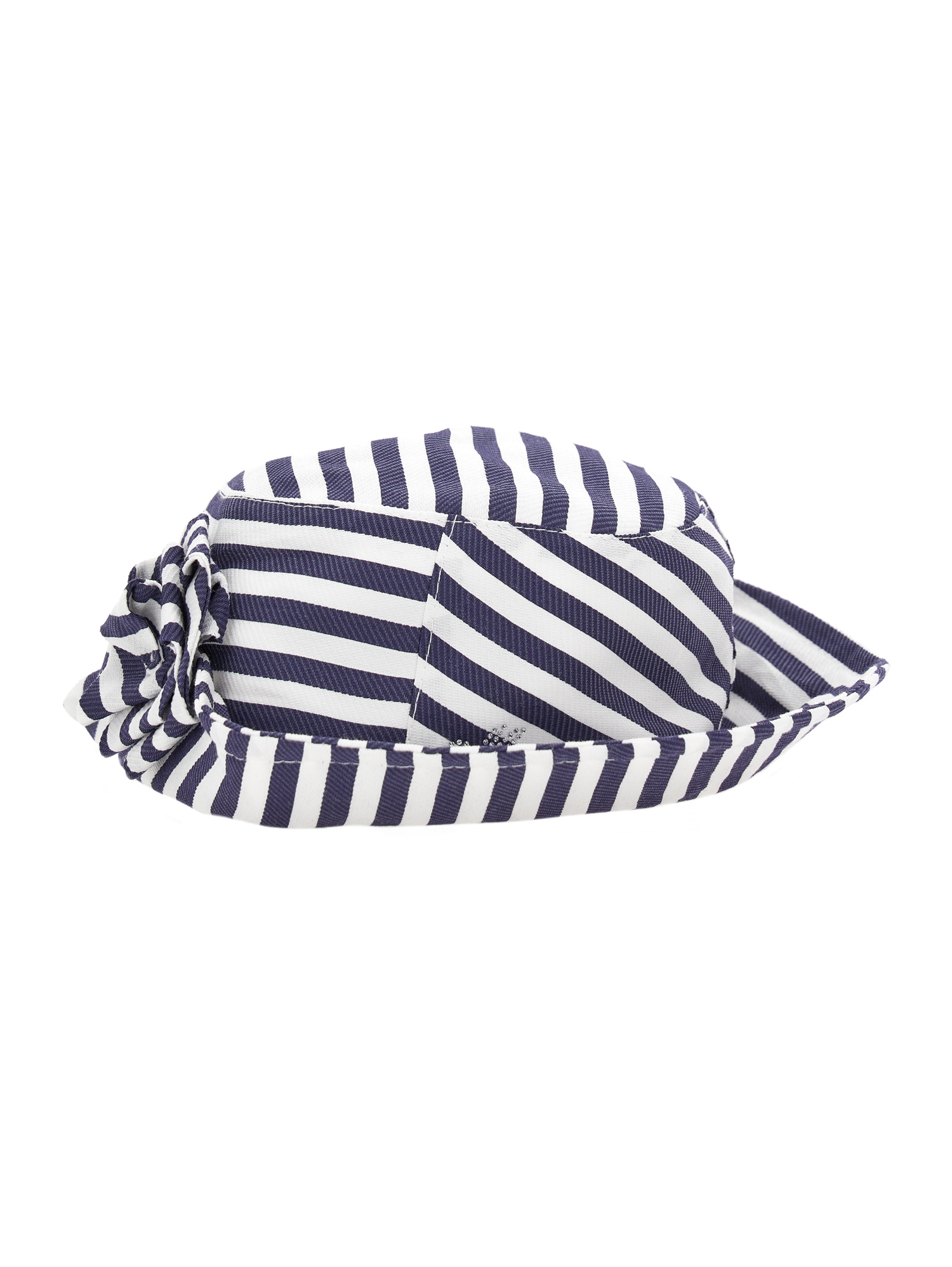 Monnalisa Kids'   Sailor Stripe Cap In Blue + White