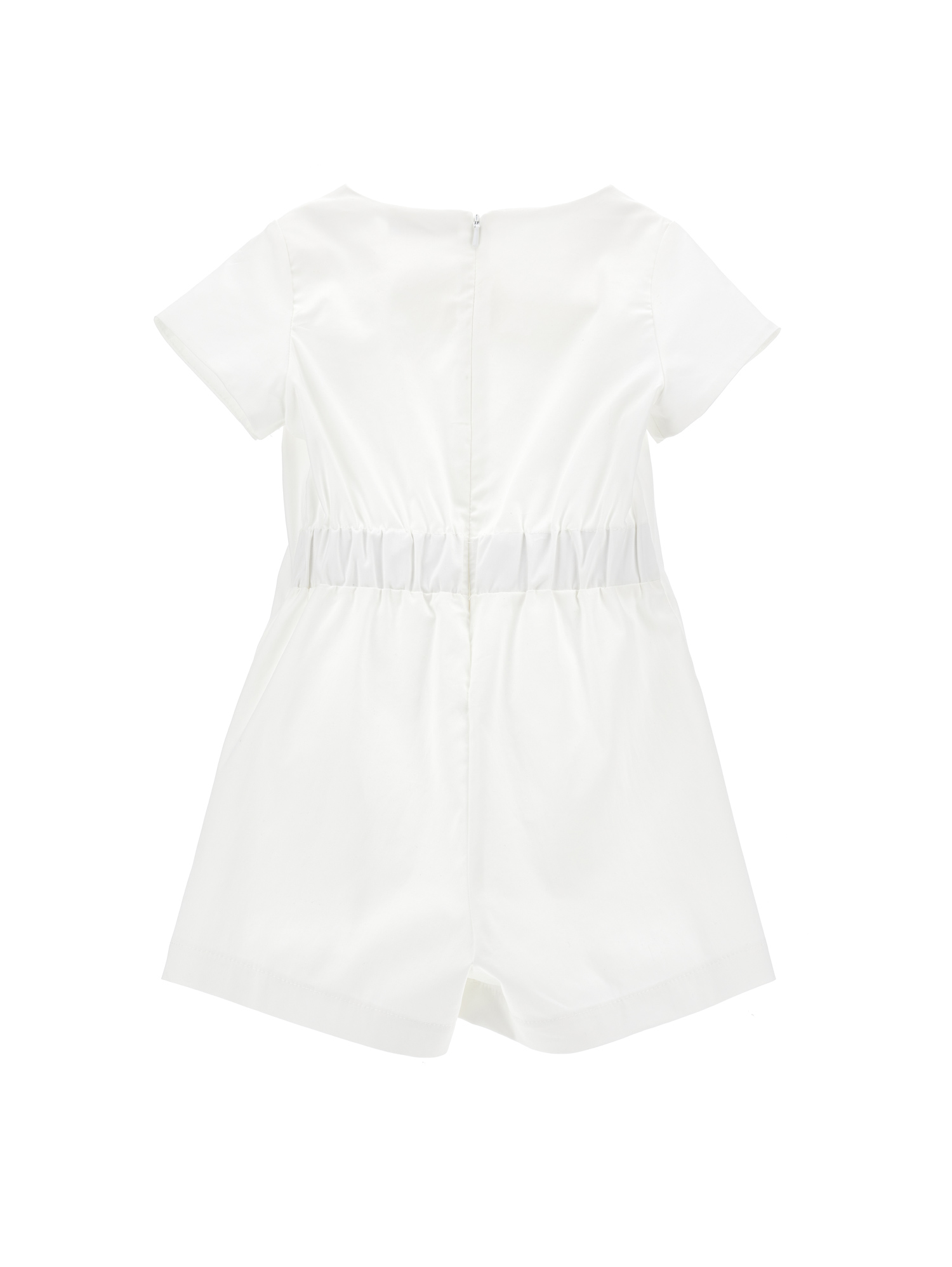 Monnalisa Jumpsuit With Bow In Rosa Fairy Tale