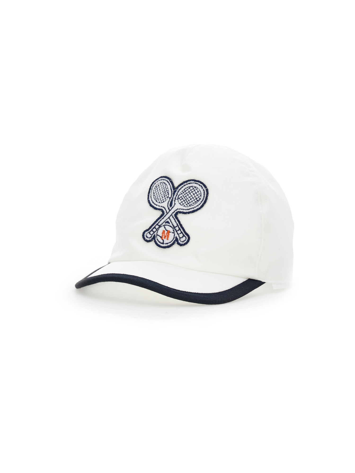 Monnalisa Tennis Print Baseball Cap In White