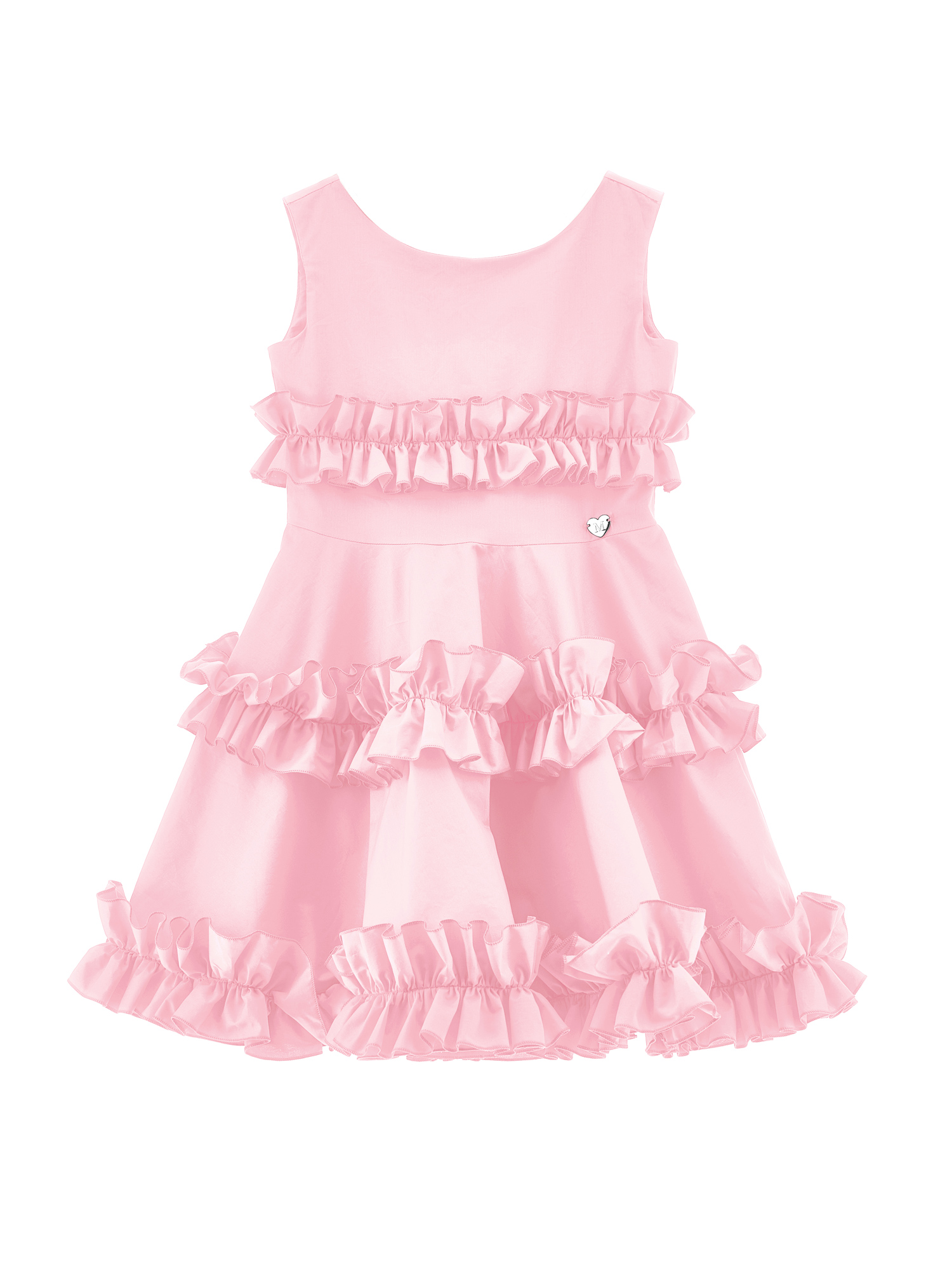 MONNALISA POPELINEKLEID MIT RÜSCHEN