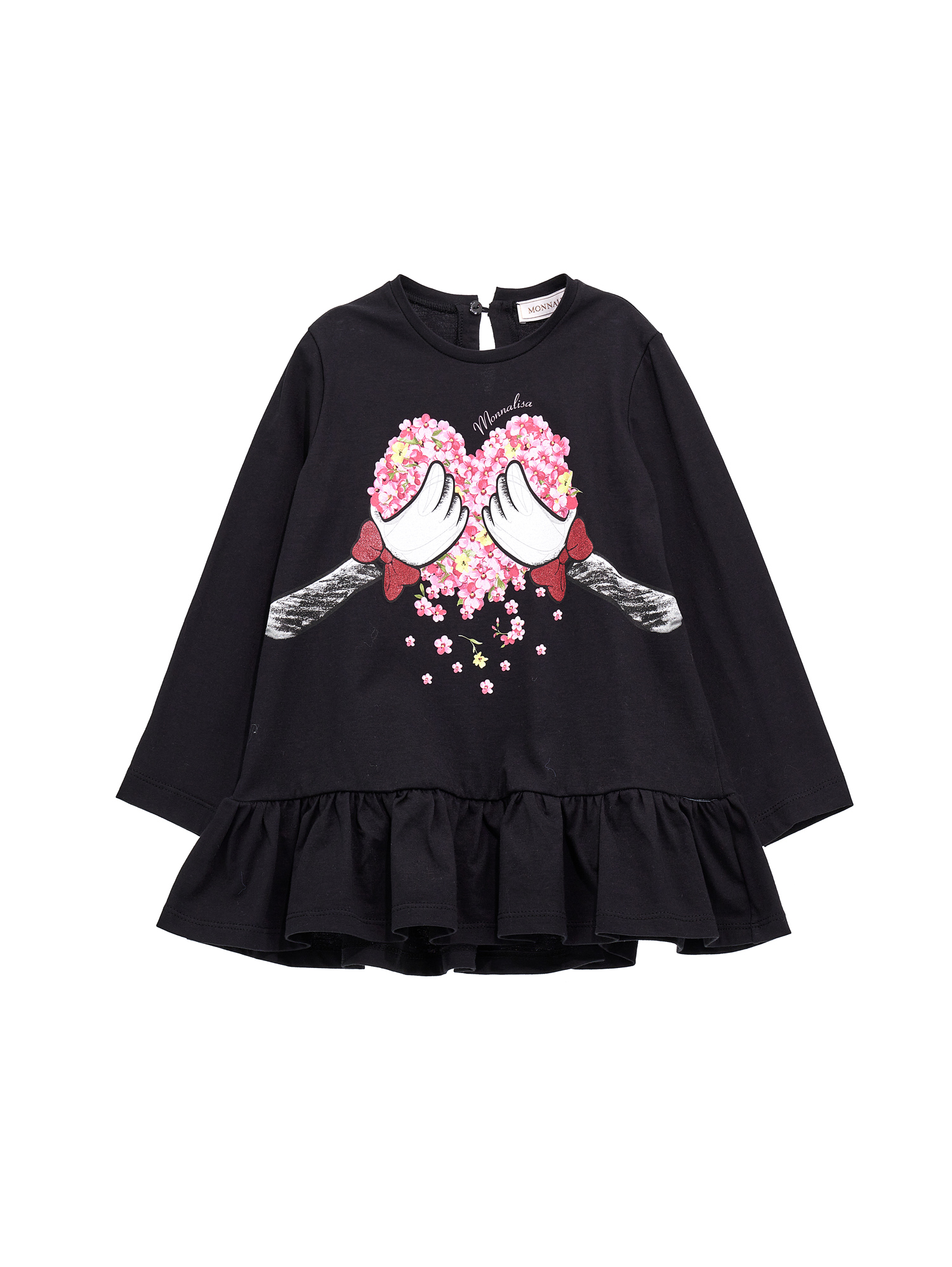 Monnalisa Maxi t-shirt jersey stampata con galetta