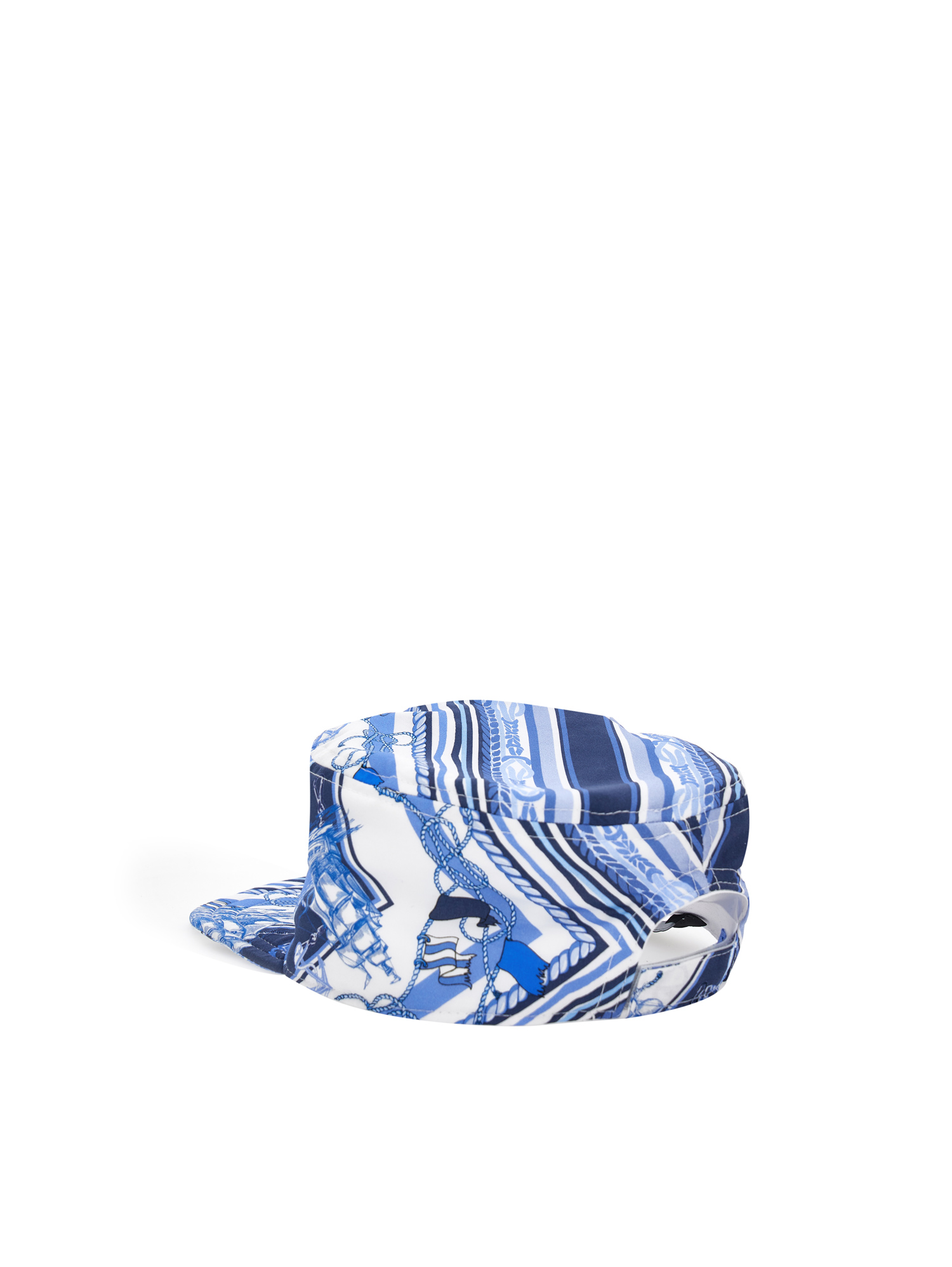 Shop Monnalisa Viscose Baseball Cap In White + Blue